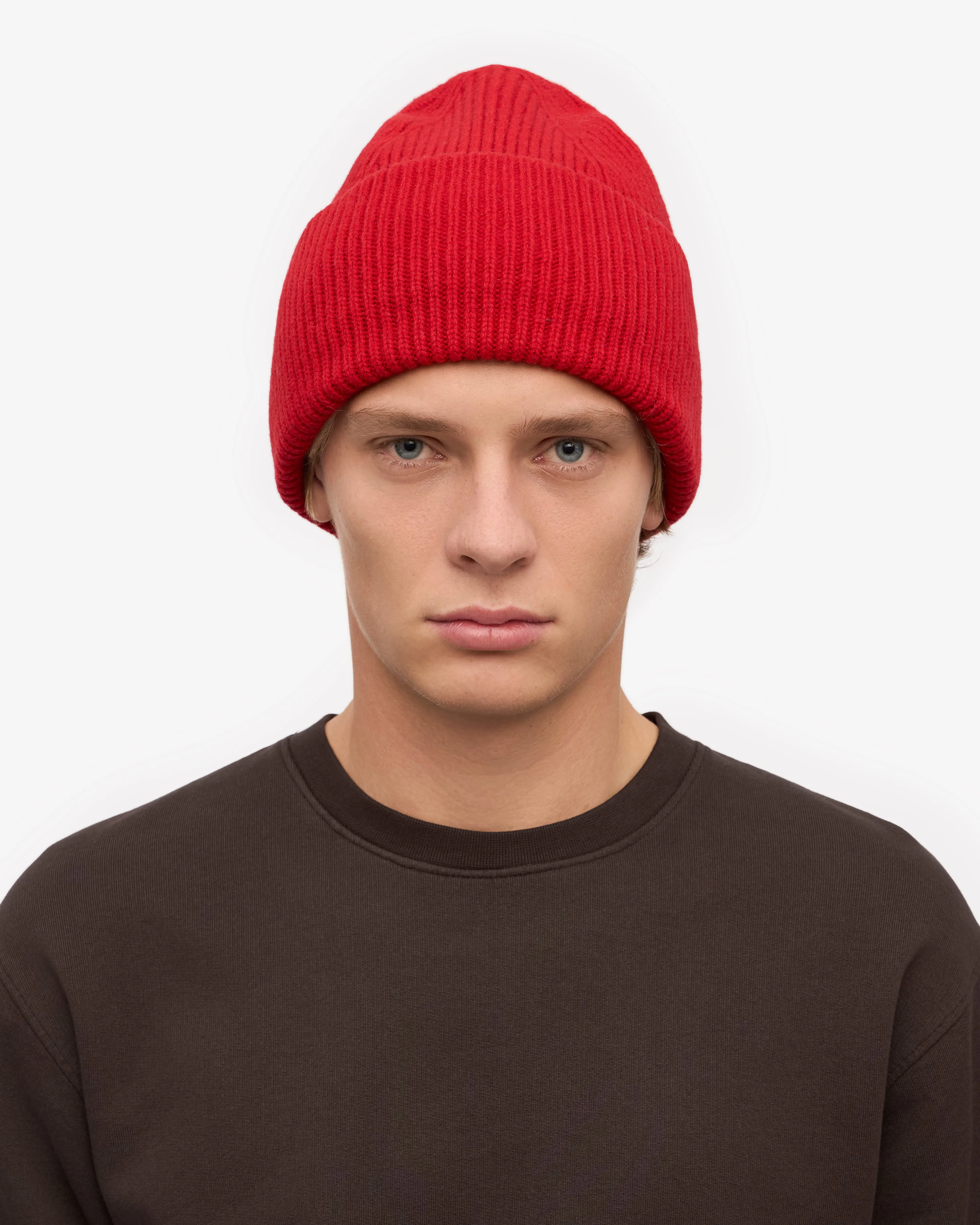 Merino Wool Hat - Scarlet Red
