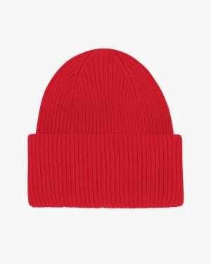 Merino Wool Hat - Scarlet Red
