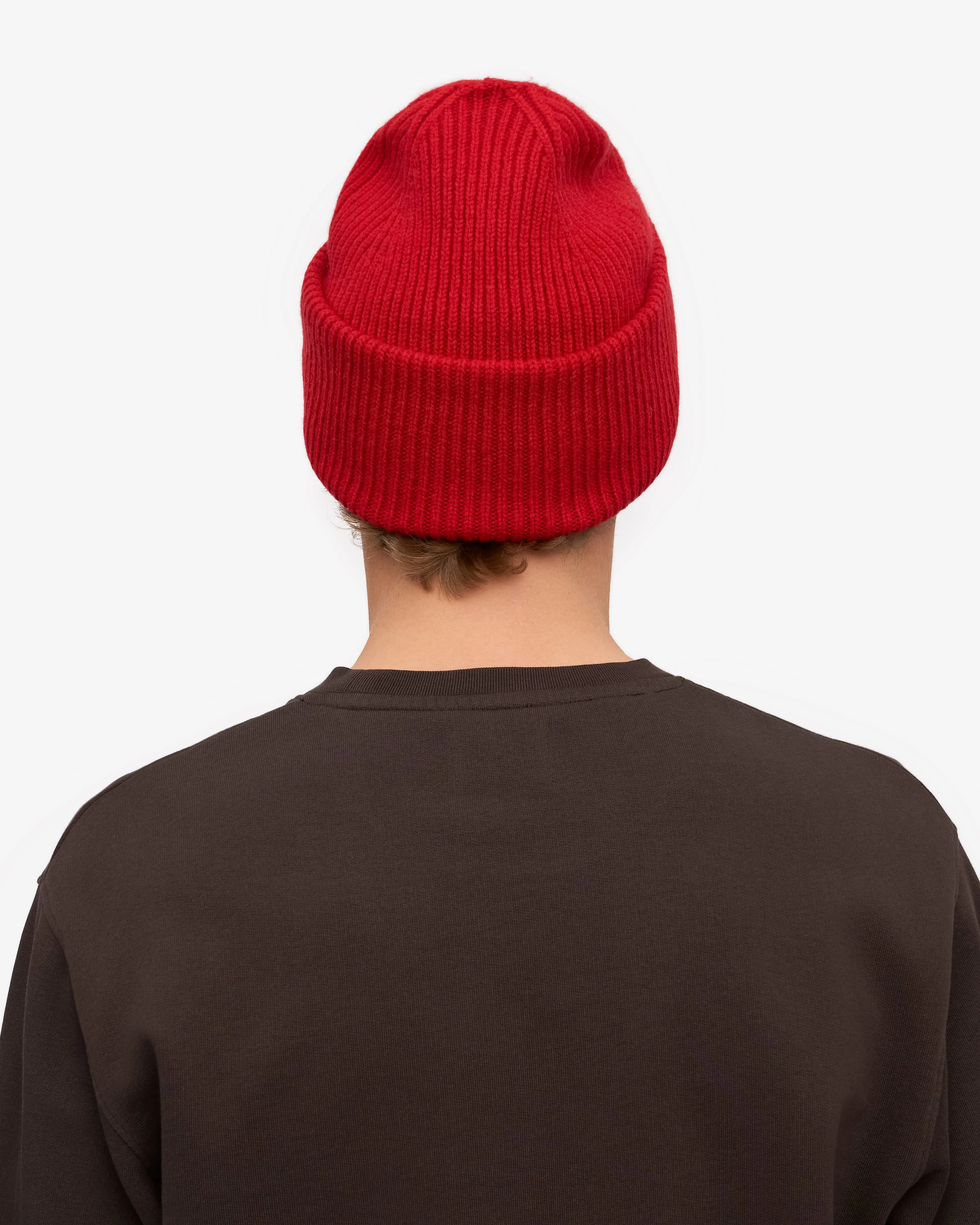 Merino Wool Hat - Scarlet Red