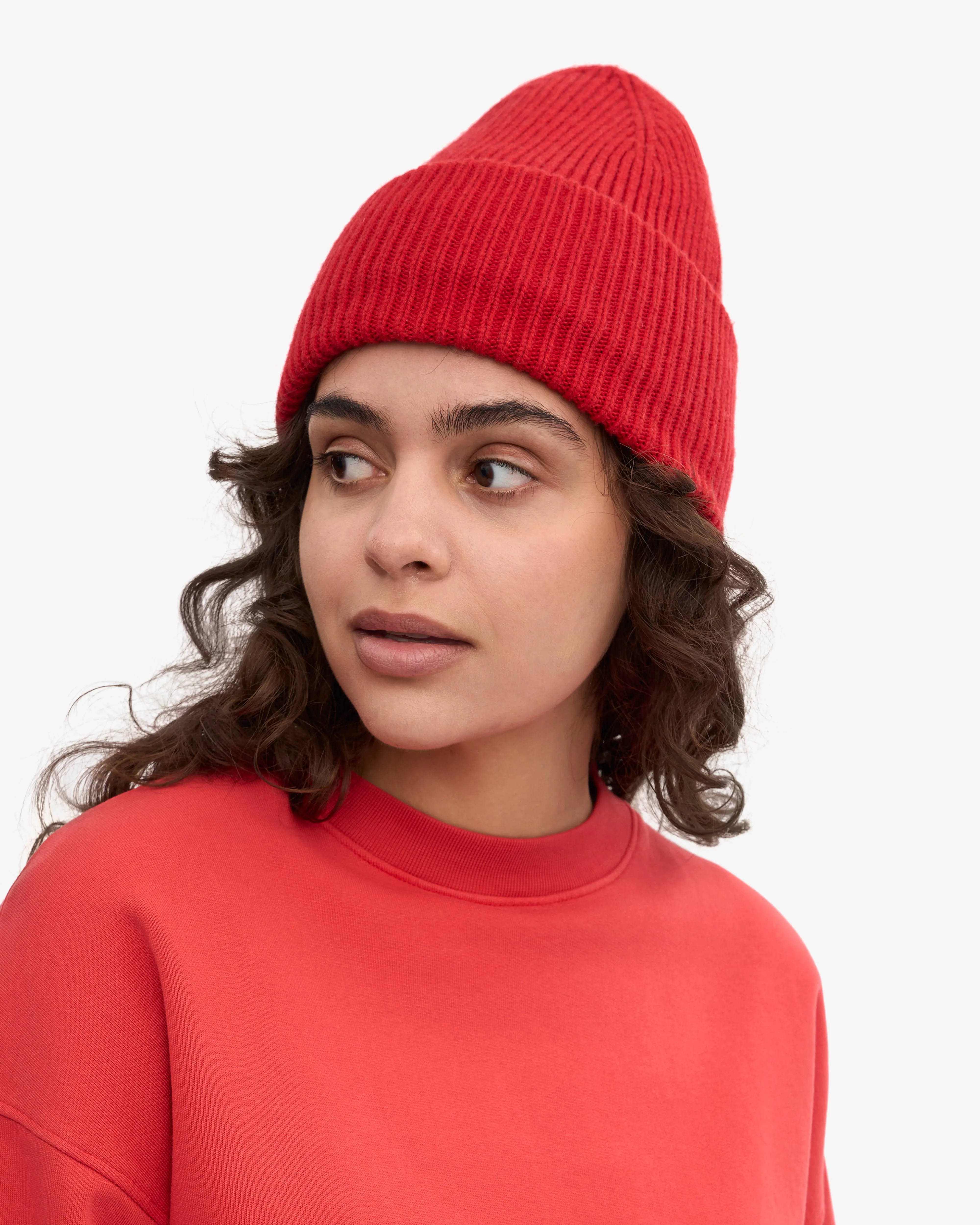 Merino Wool Hat - Scarlet Red