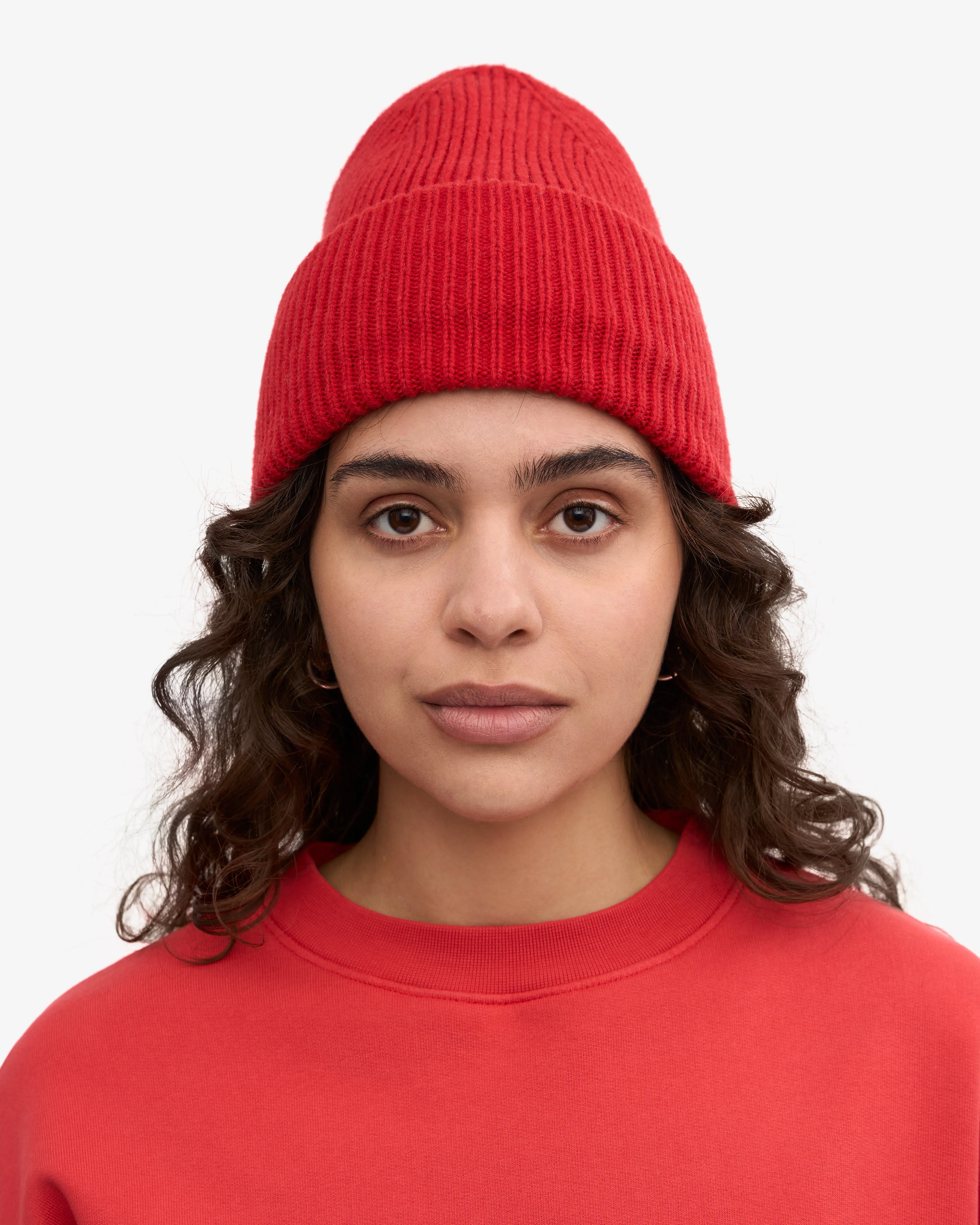 Merino Wool Hat - Scarlet Red