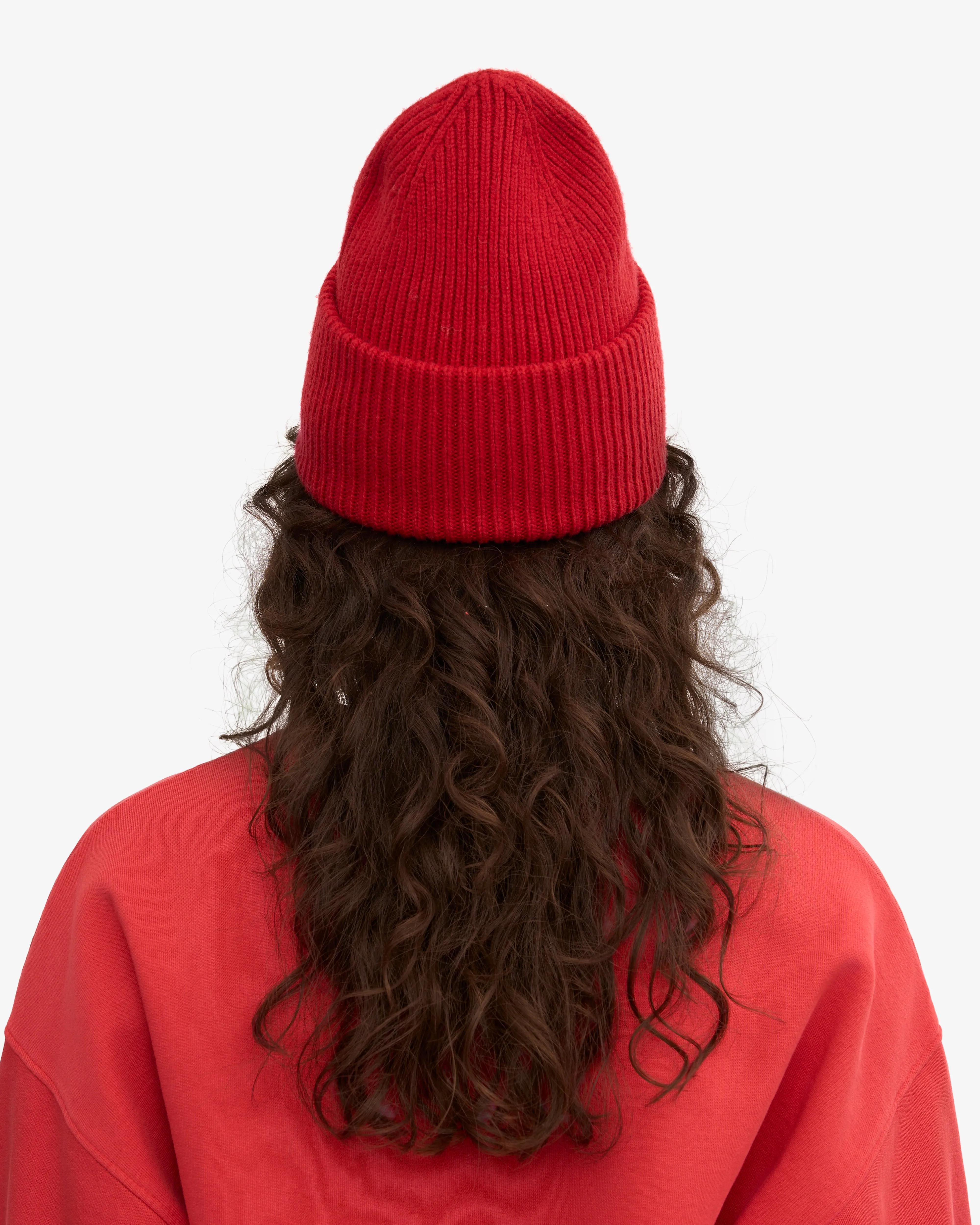 Merino Wool Hat - Scarlet Red
