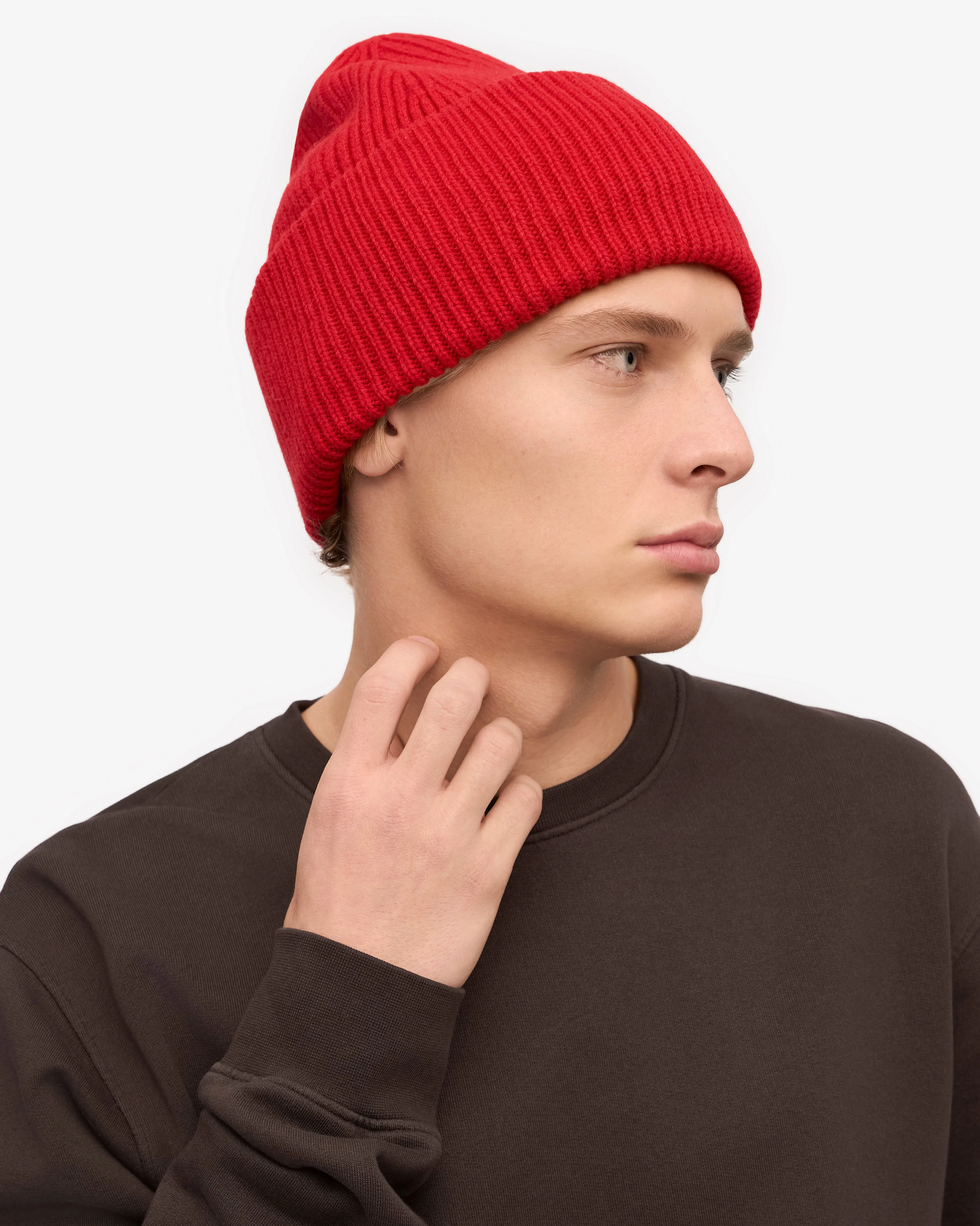 Merino Wool Hat - Scarlet Red