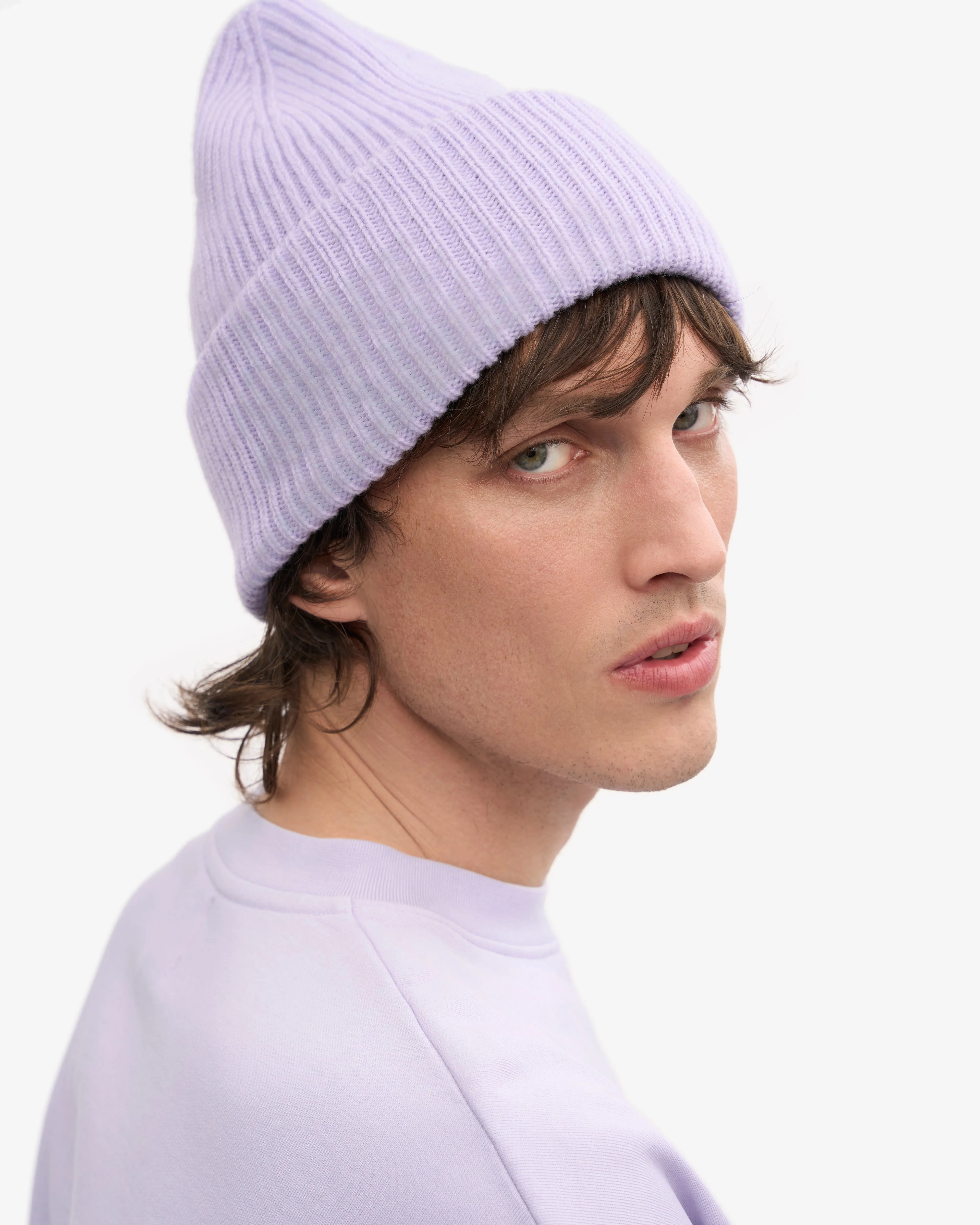 Merino Wool Hat - Soft Lavender