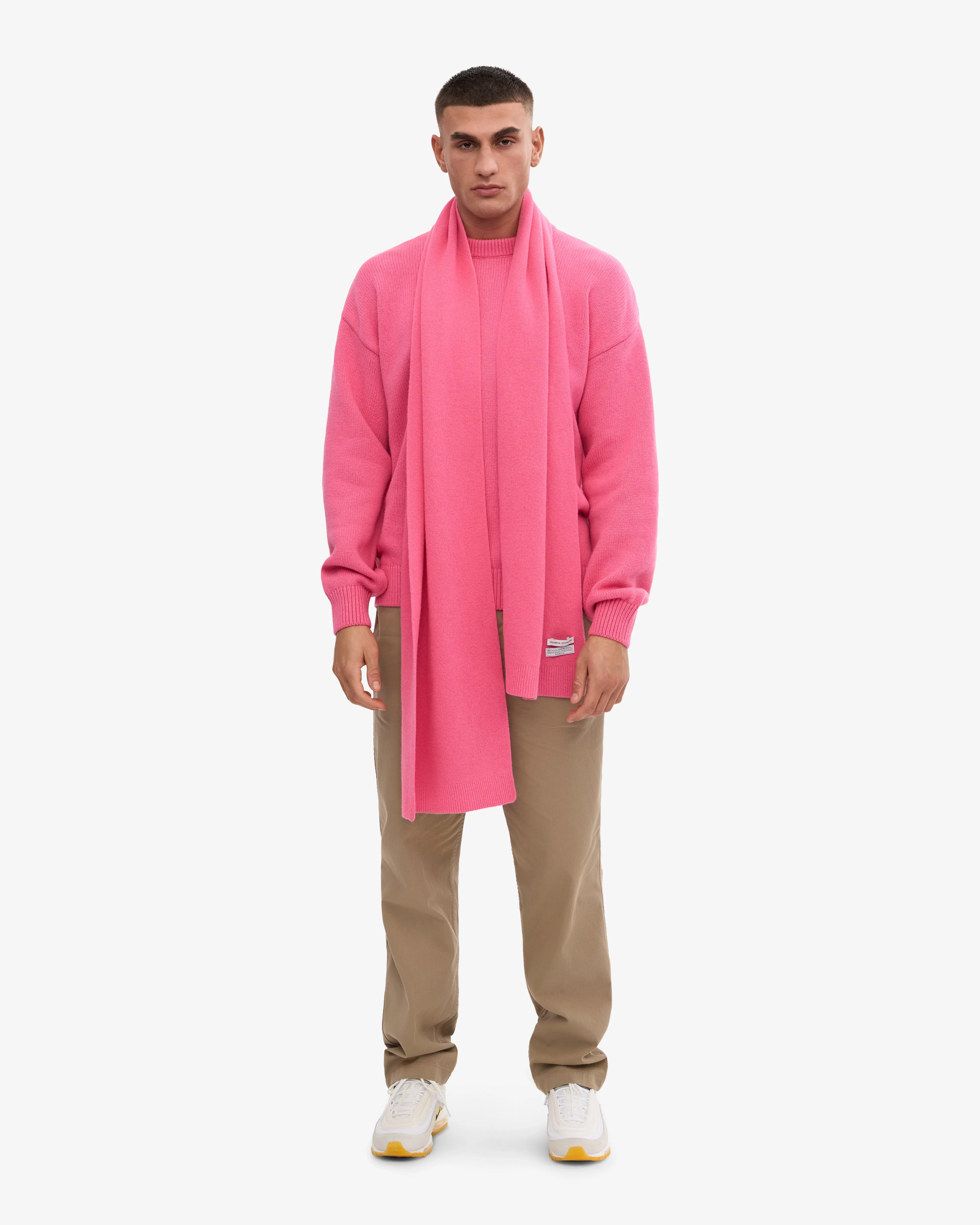 Merino Wool Scarf - Bubblegum Pink