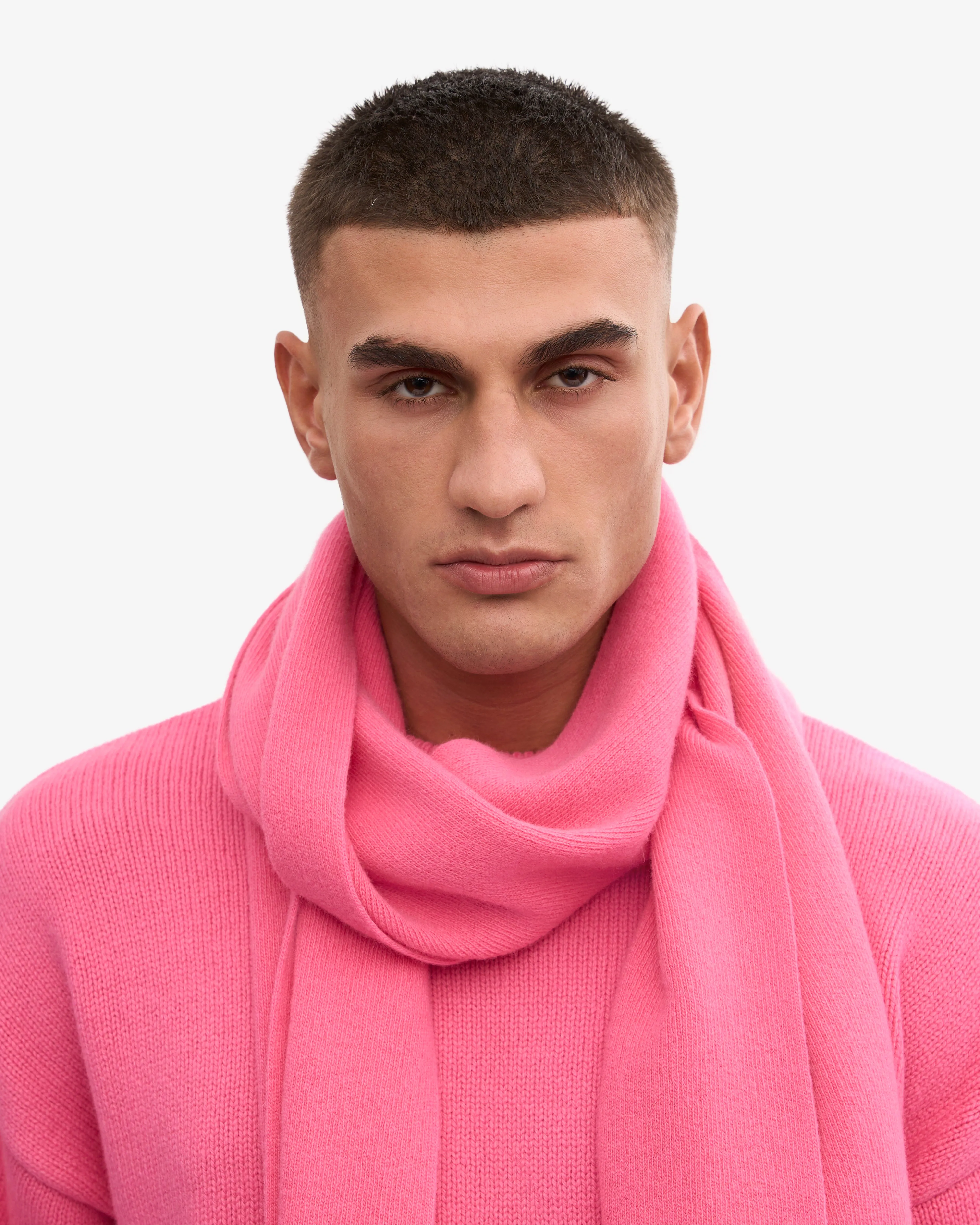 Merino Wool Scarf - Bubblegum Pink