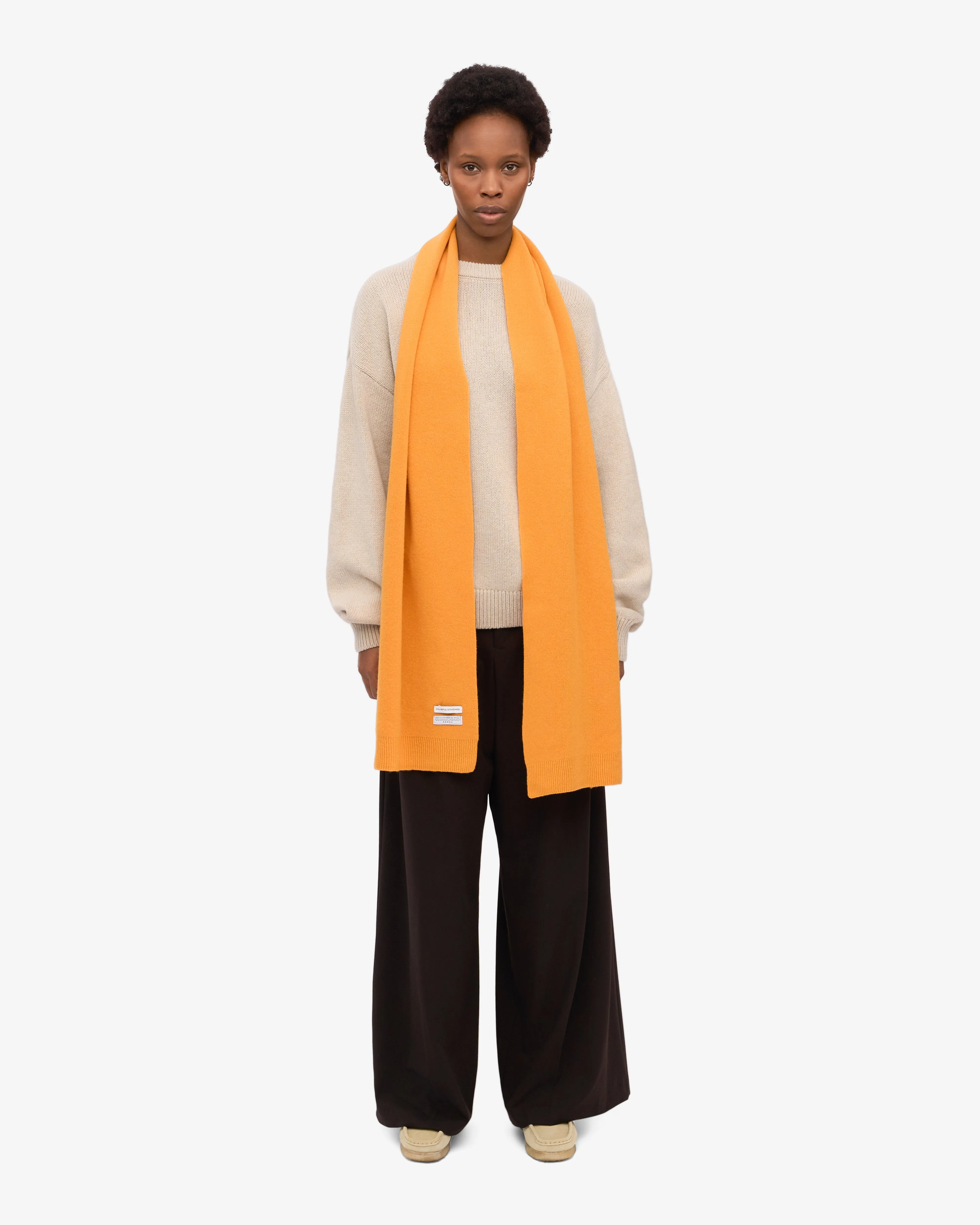 Merino Wool Scarf - Burned Yellow