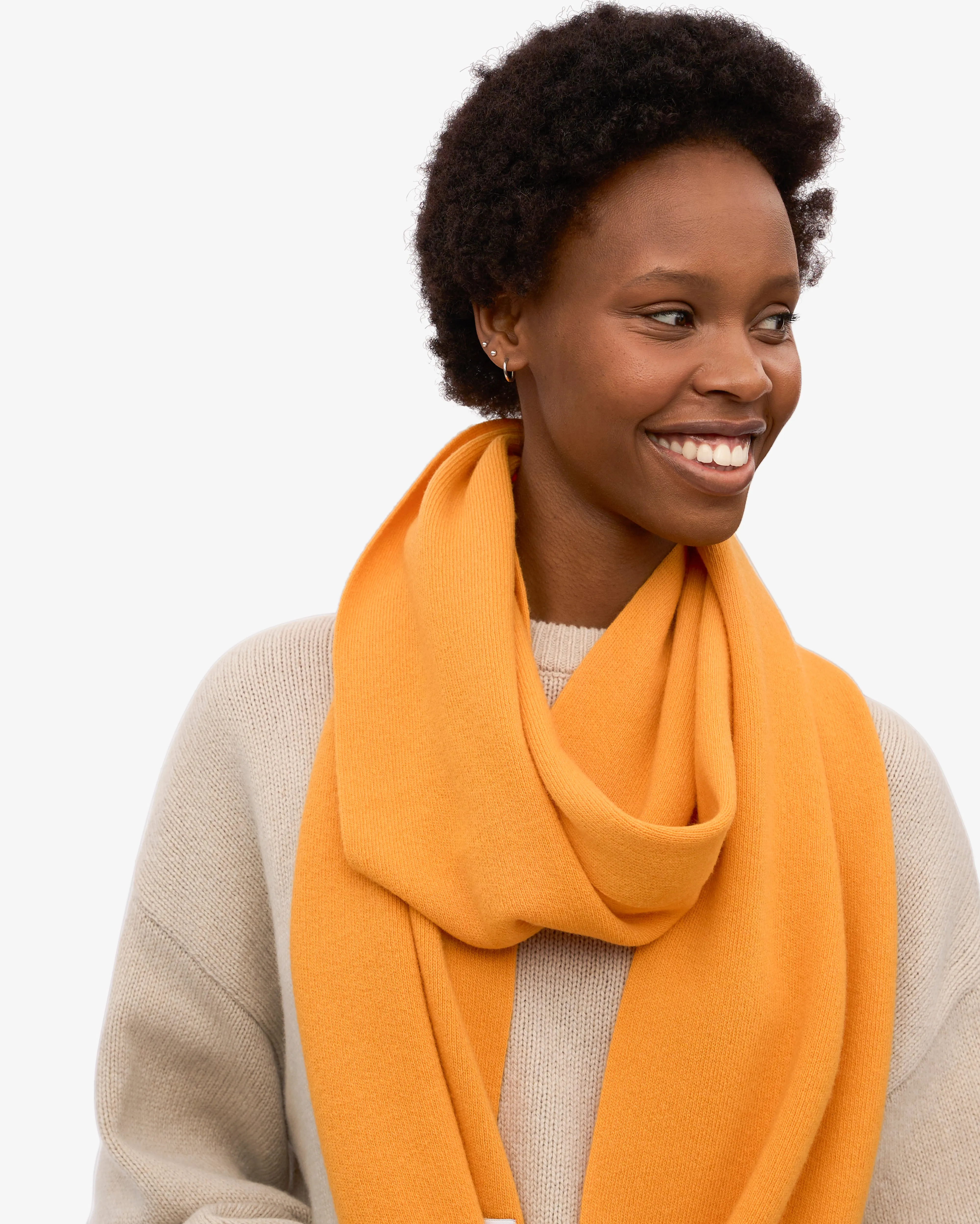 Merino Wool Scarf - Burned Yellow