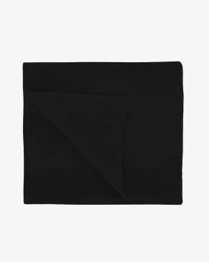 Merino Wool Scarf - Deep Black