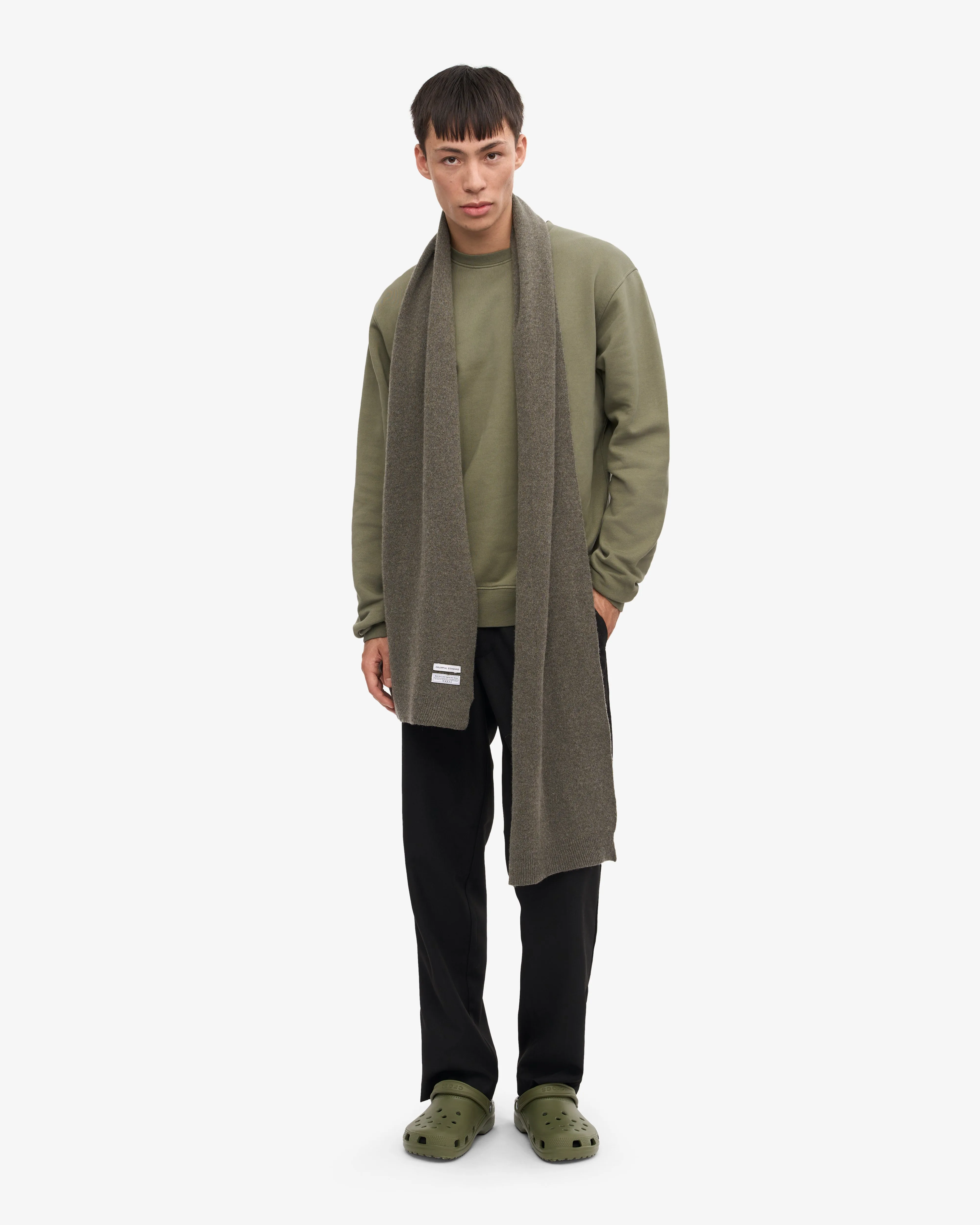 Merino Wool Scarf - Dusty Olive