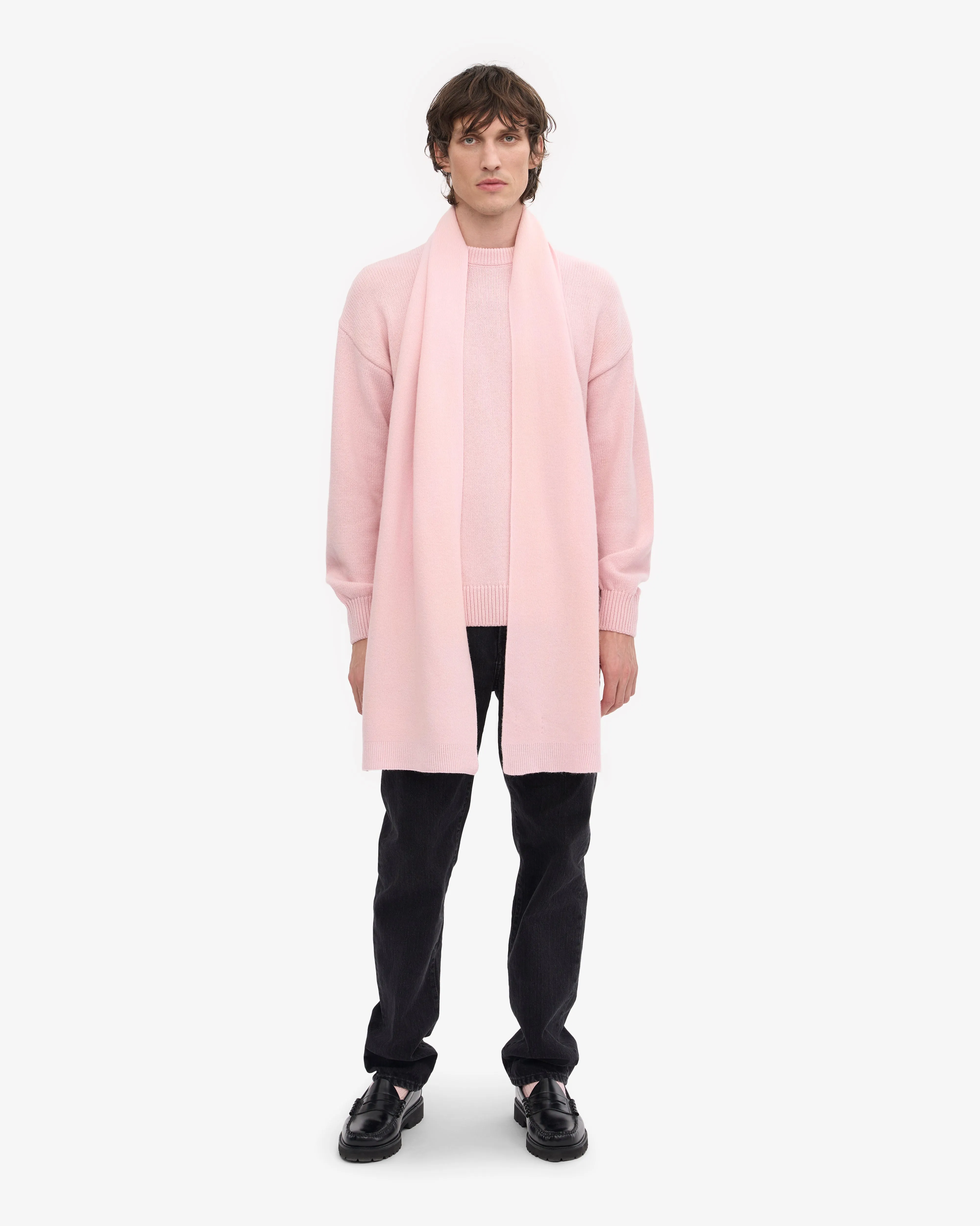 Merino Wool Scarf - Faded Pink