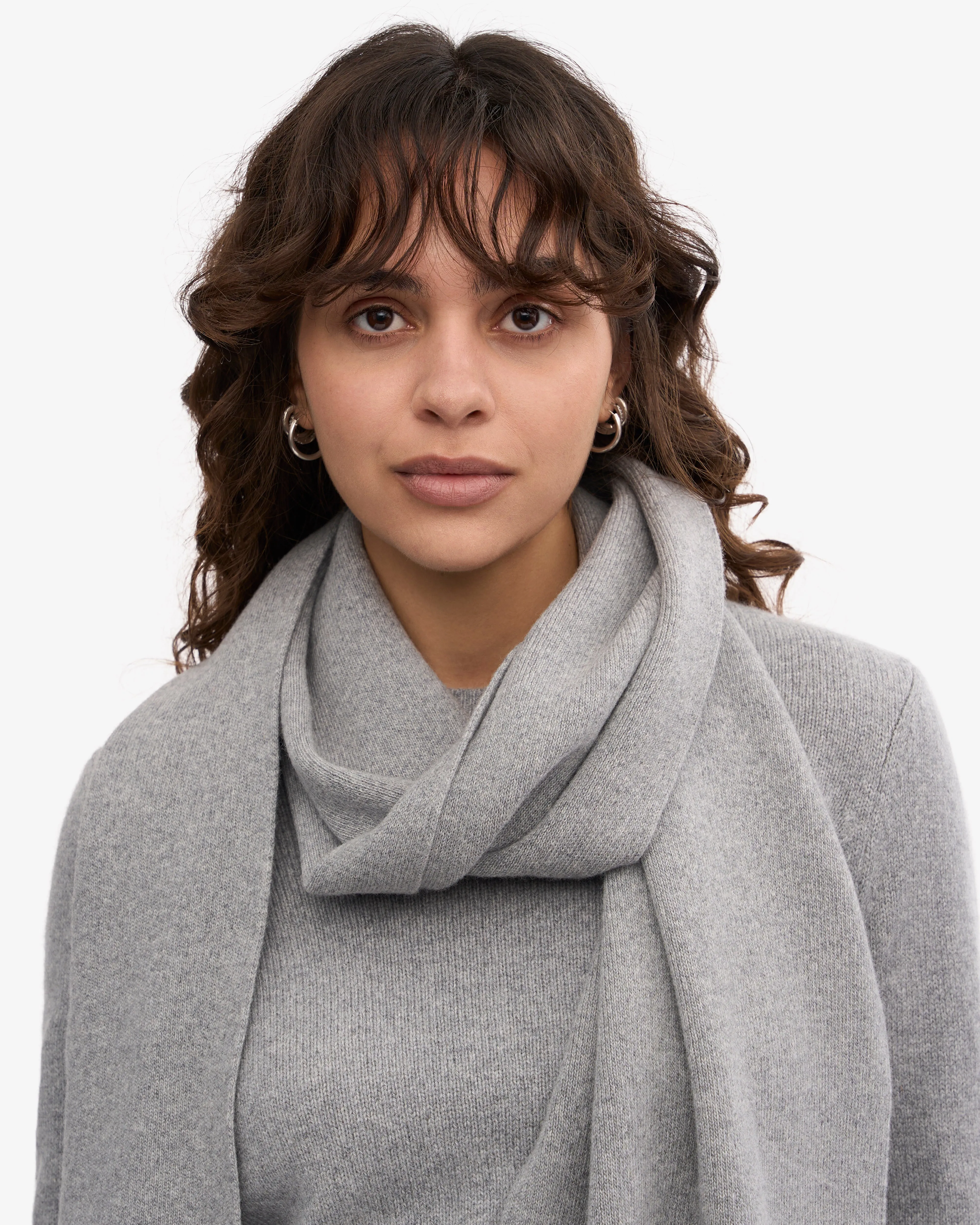 Merino Wool Scarf - Heather Grey
