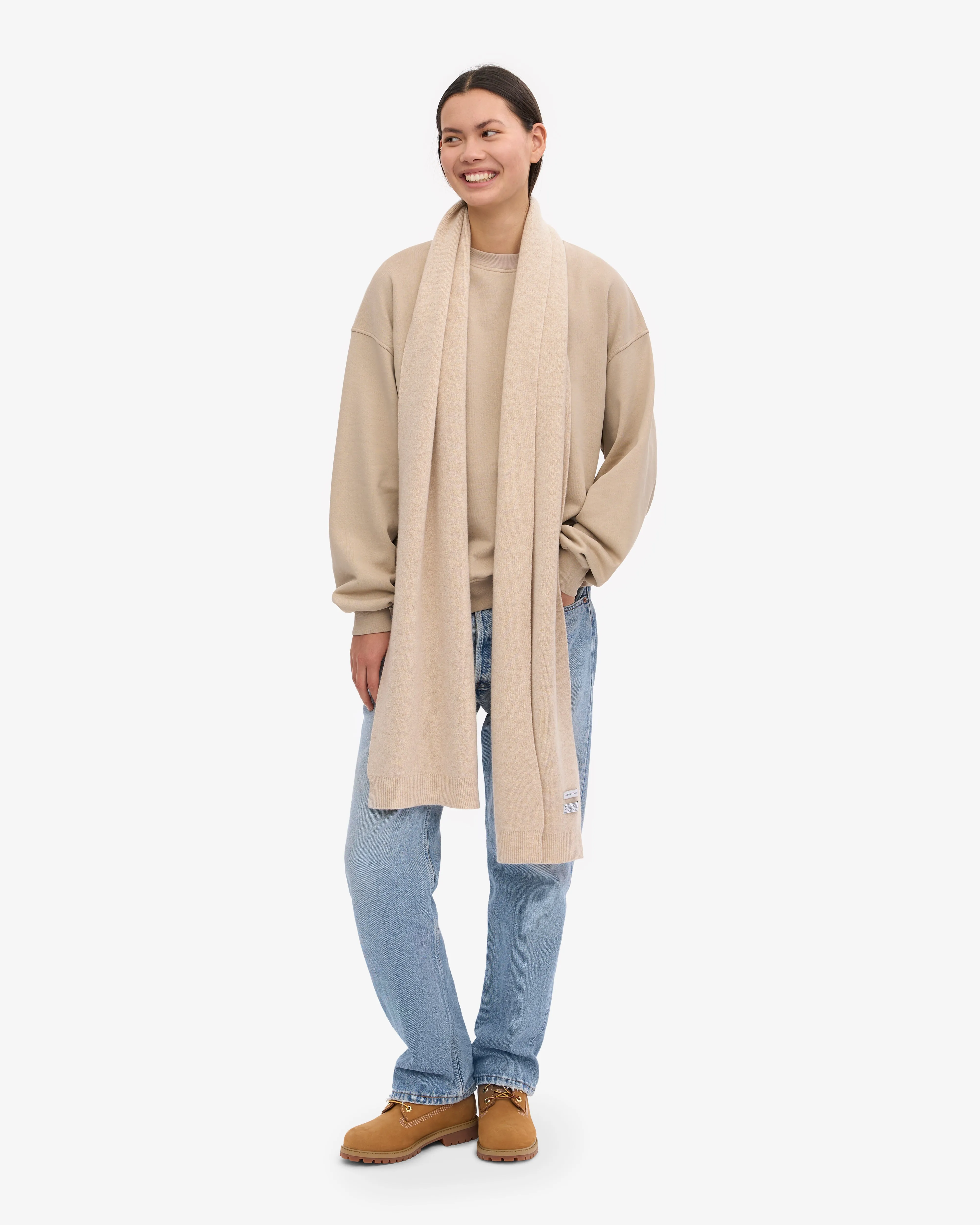 Merino Wool Scarf - Ivory White