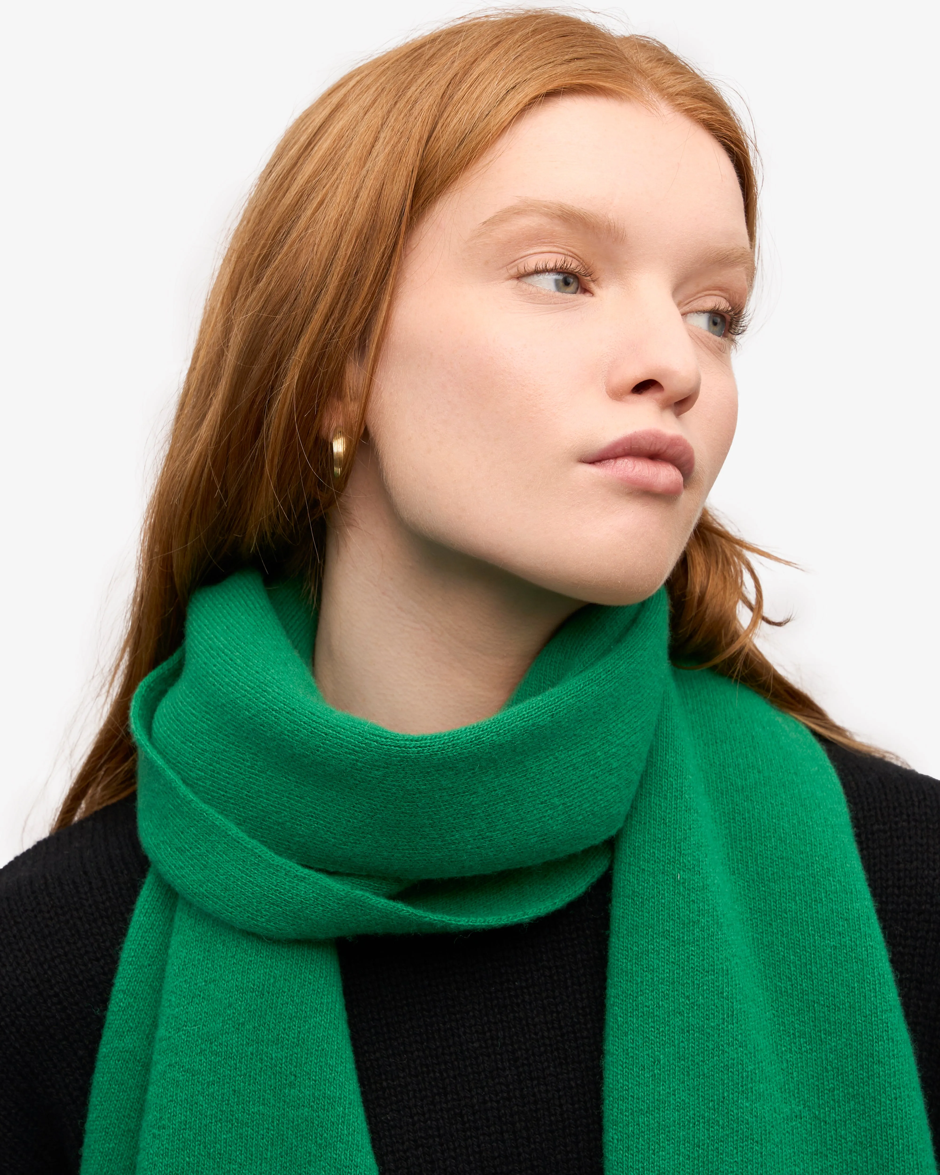Merino Wool Scarf - Kelly Green