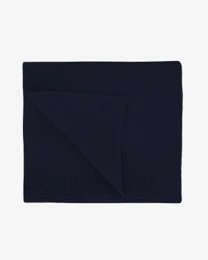 Merino Wool Scarf - Navy Blue