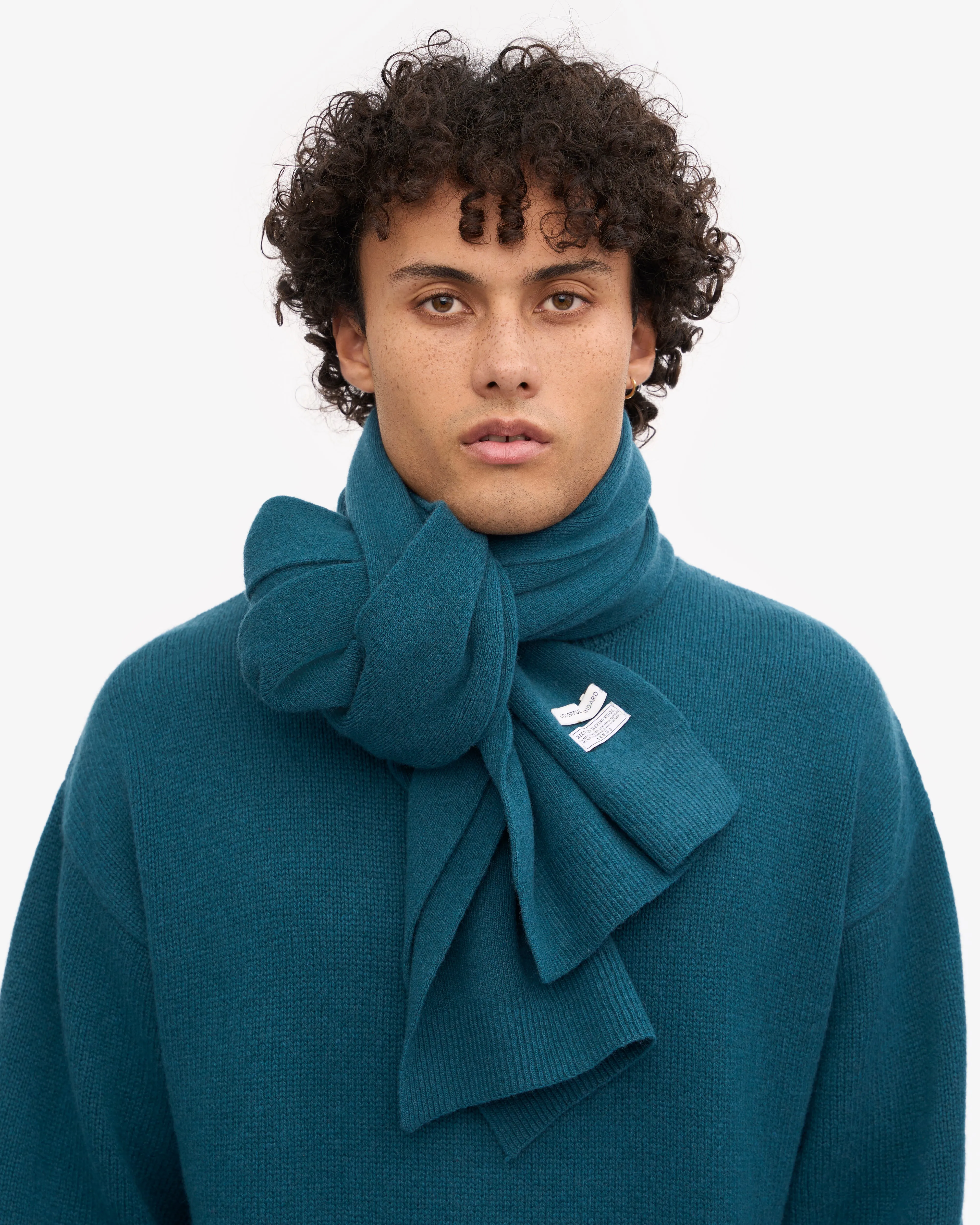 Merino Wool Scarf - Ocean Green