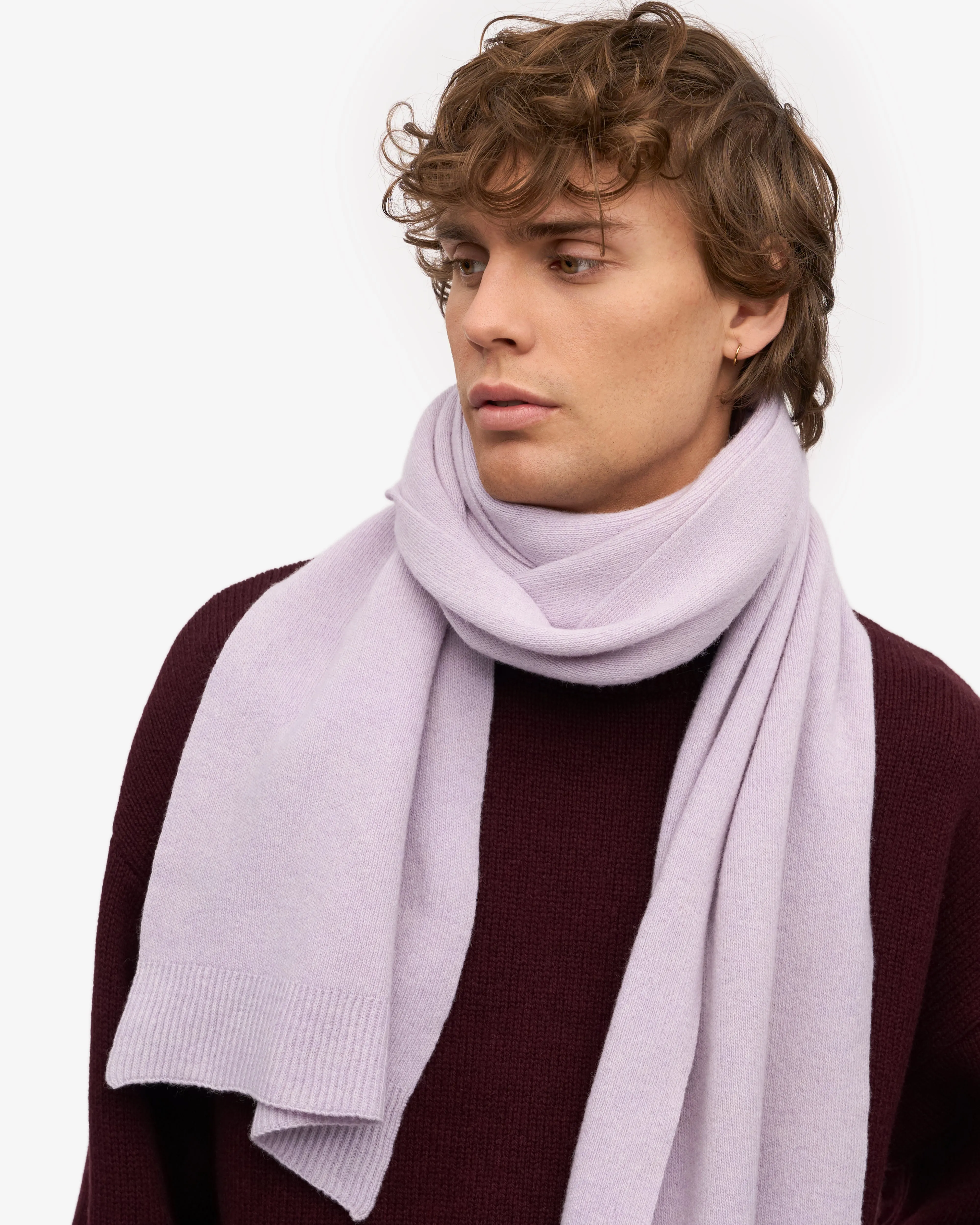 Merino Wool Scarf - Soft Lavender