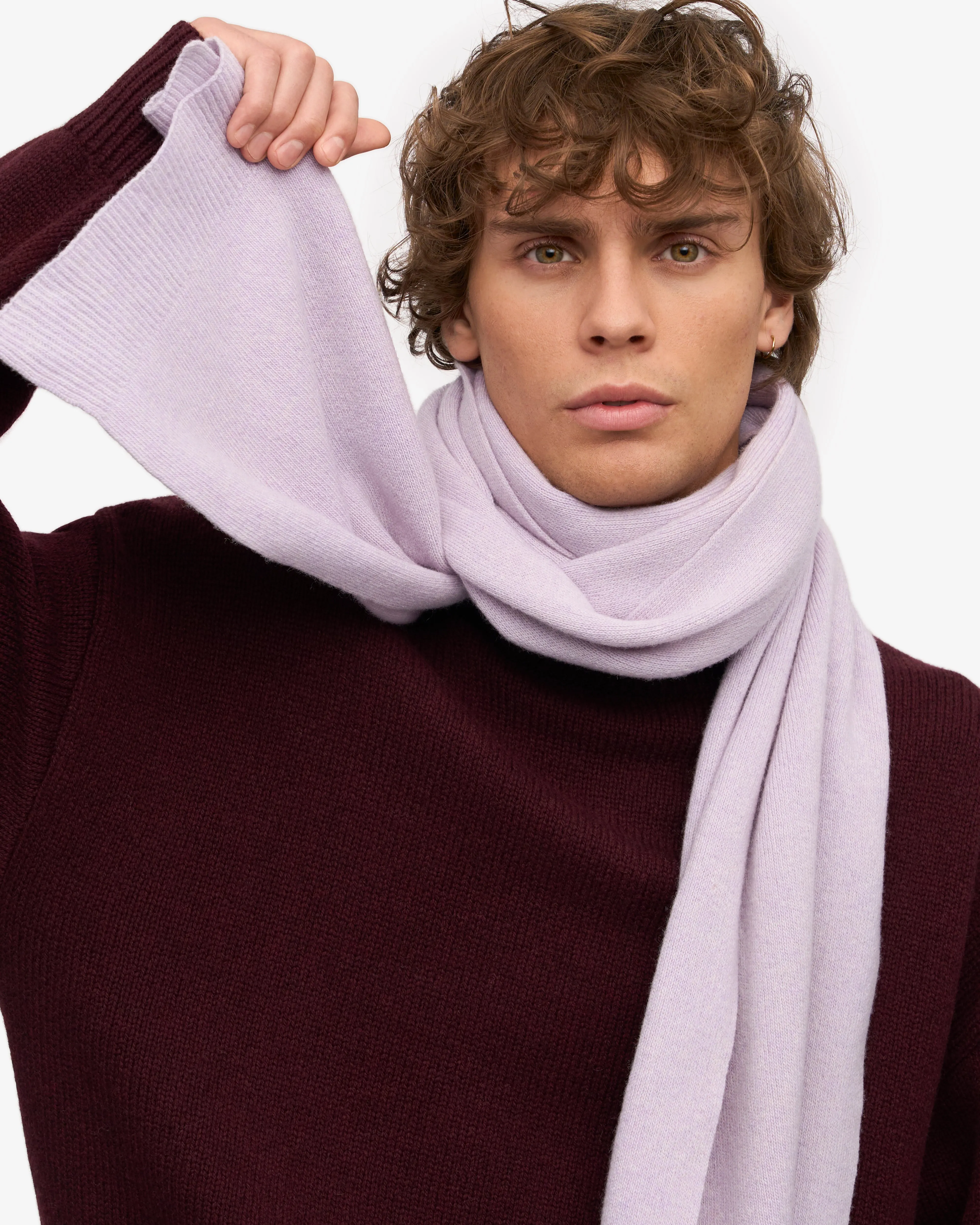 Merino Wool Scarf - Soft Lavender