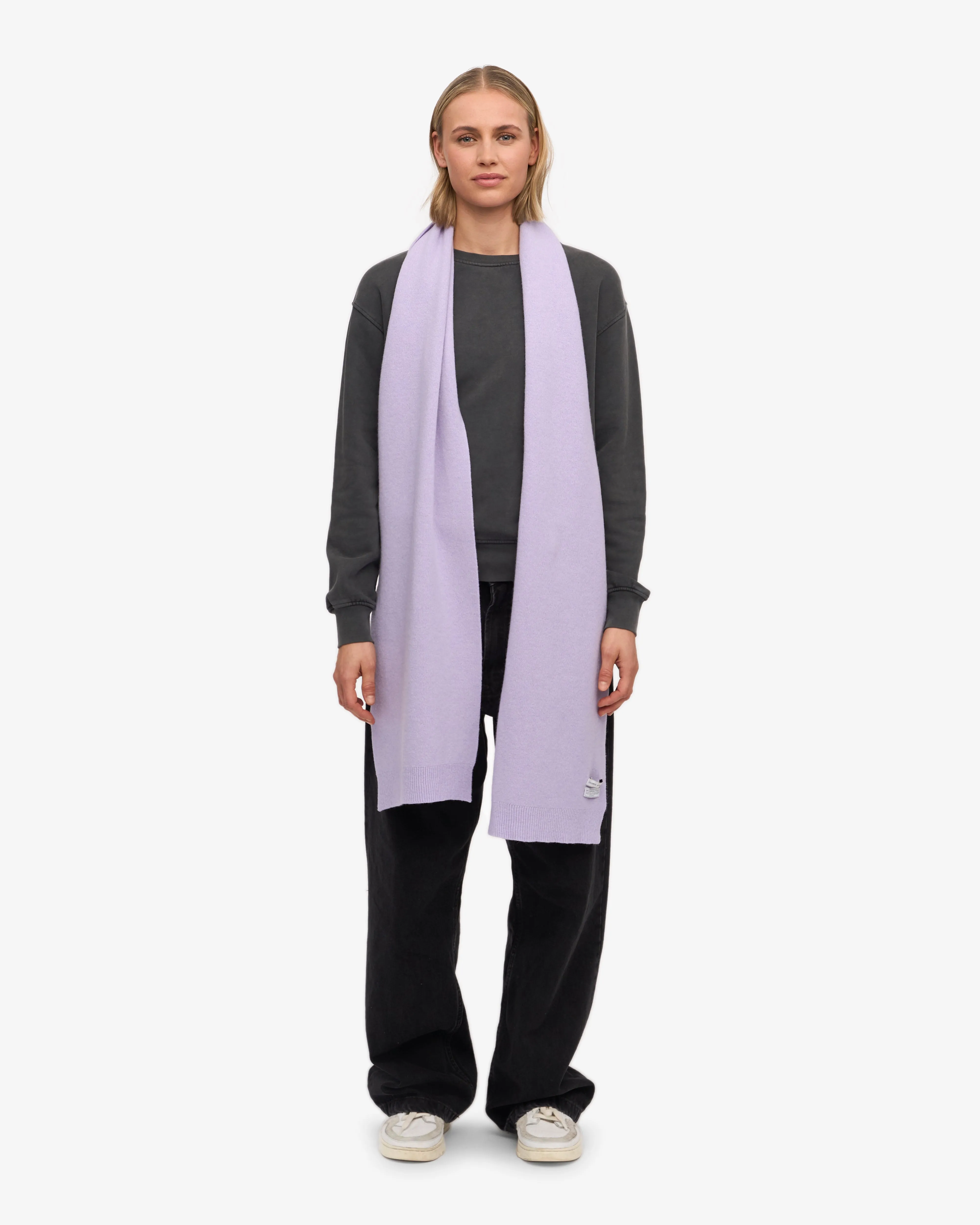Merino Wool Scarf - Soft Lavender