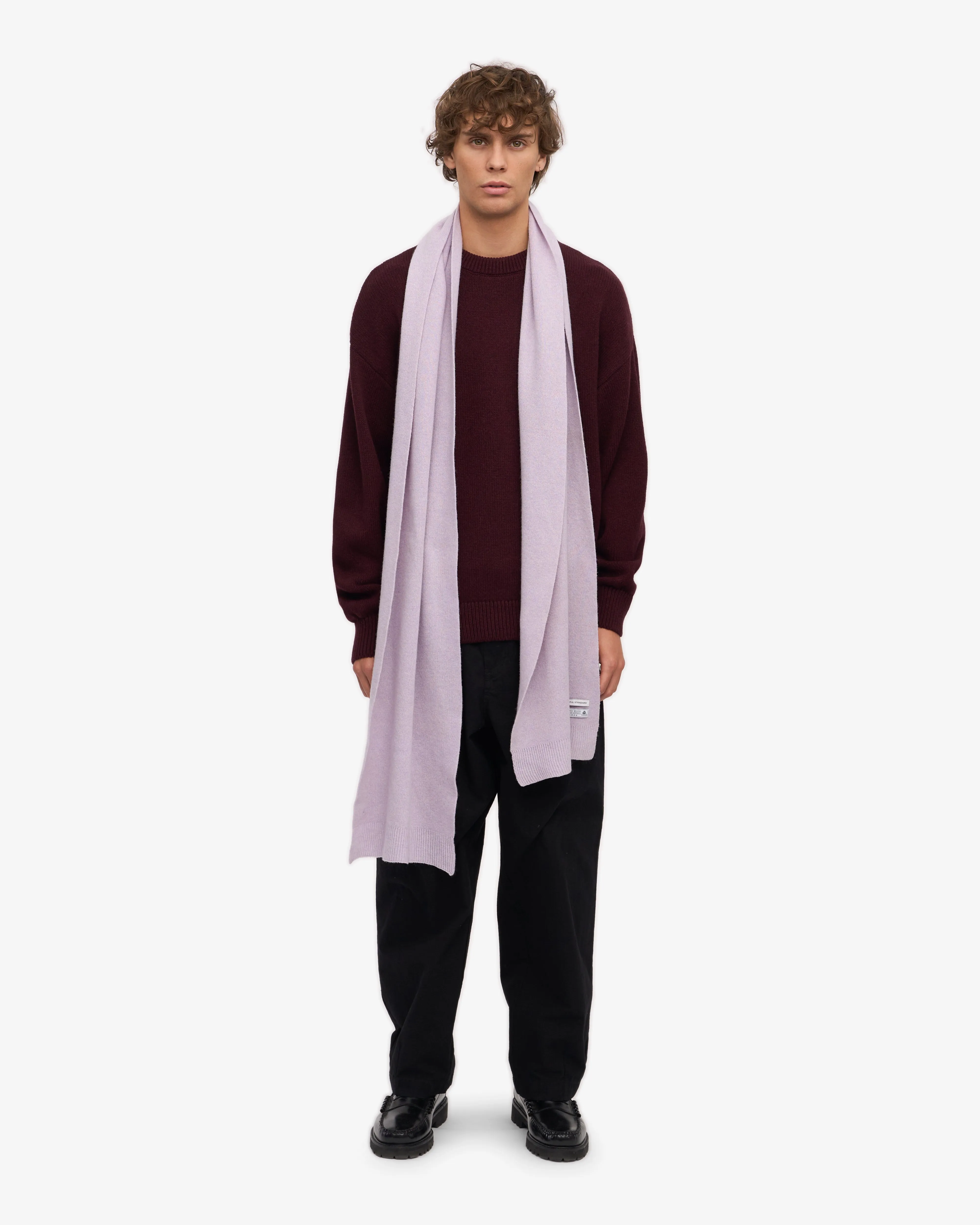 Merino Wool Scarf - Soft Lavender