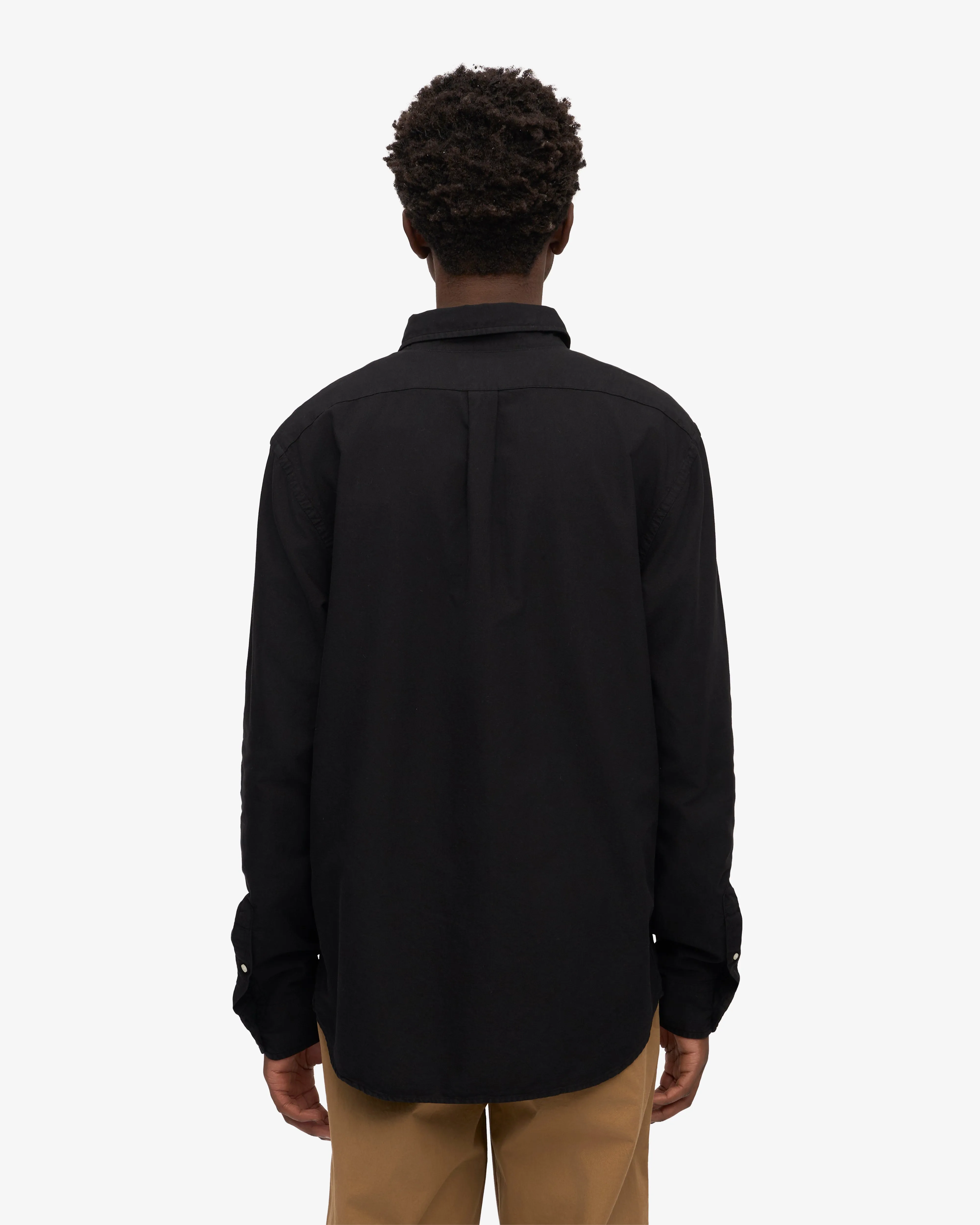 Organic Button Down Shirt - Deep Black
