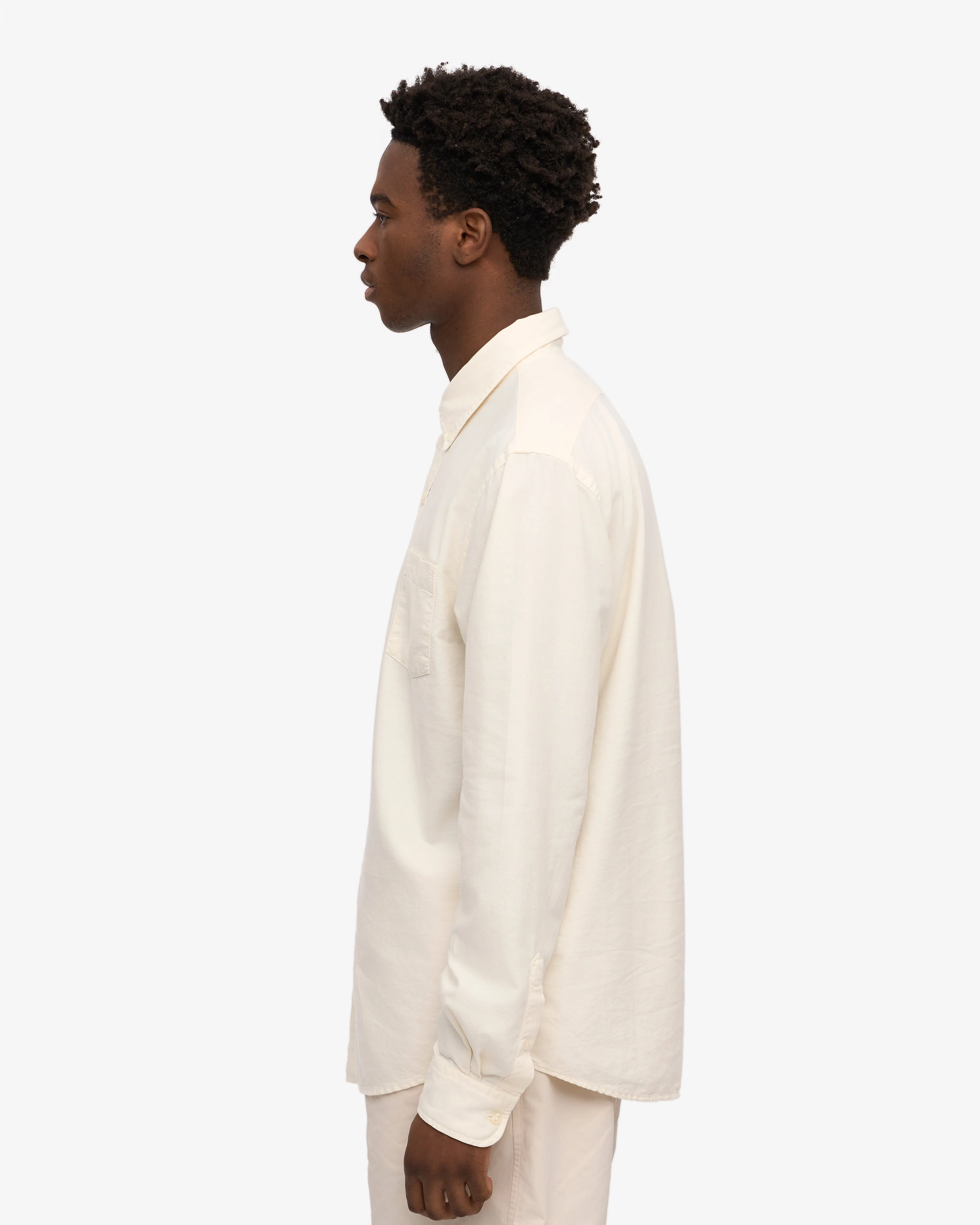 Organic Button Down Shirt - Ivory White