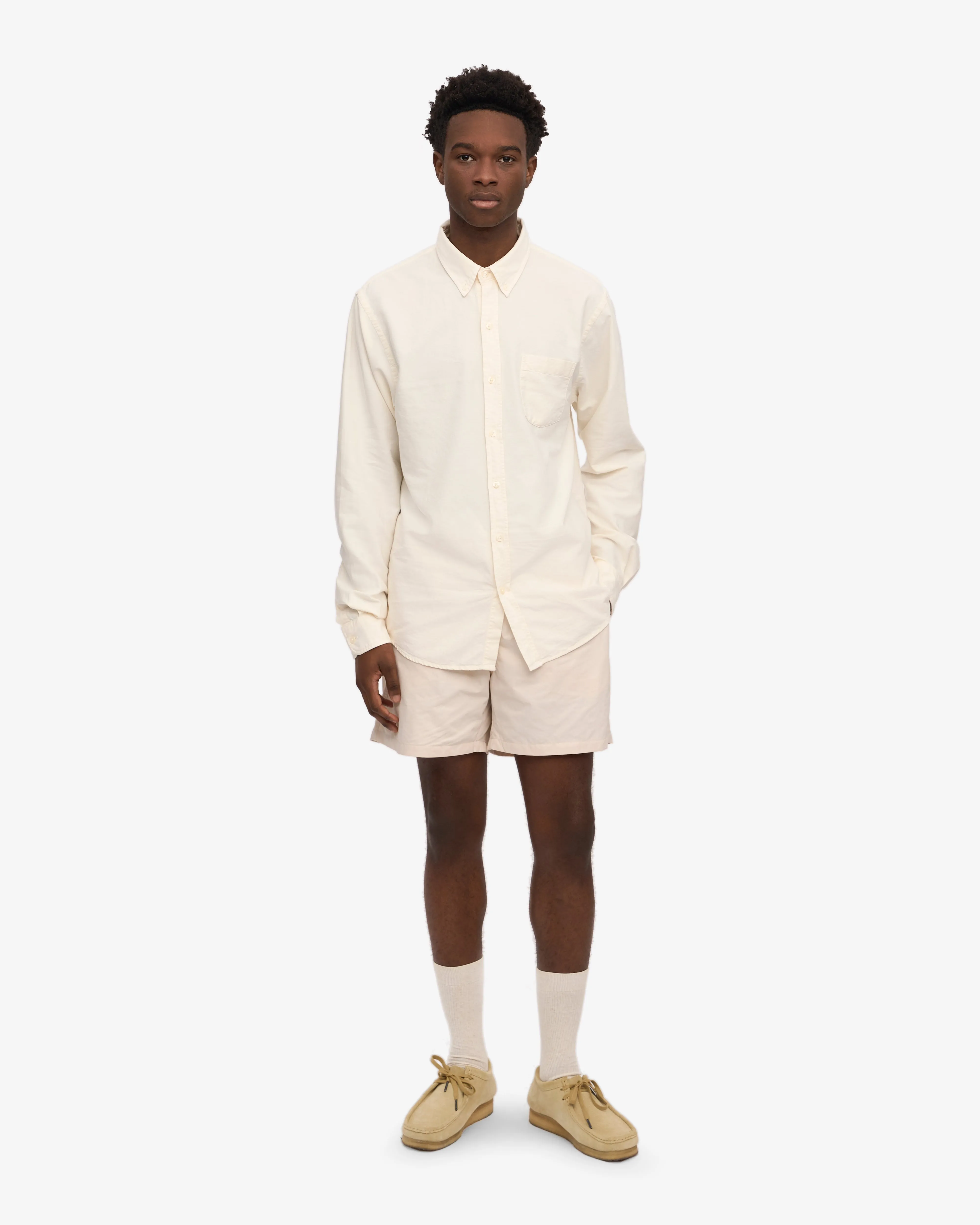 Organic Button Down Shirt - Ivory White