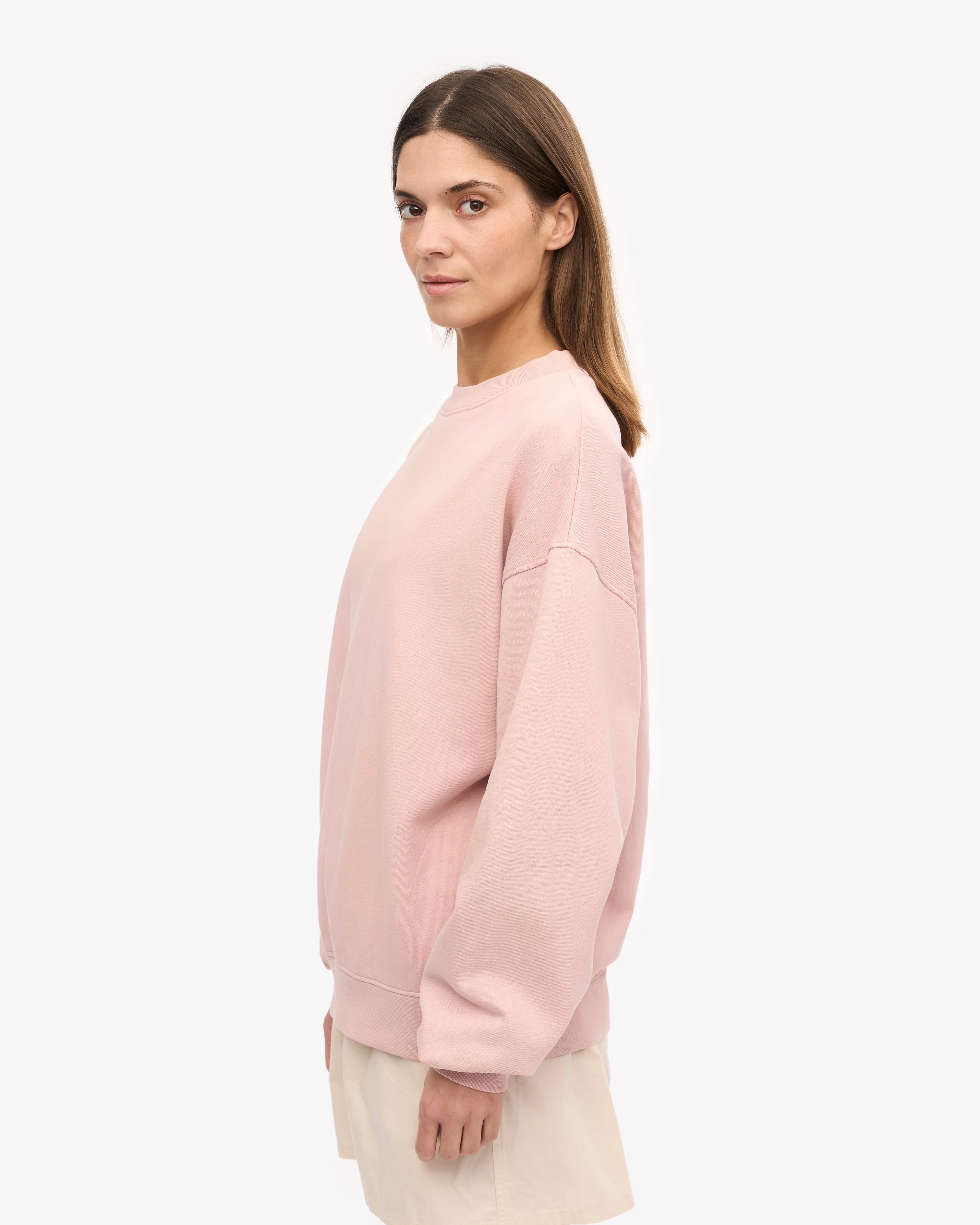 Organic Oversized Crew - Faded Pink