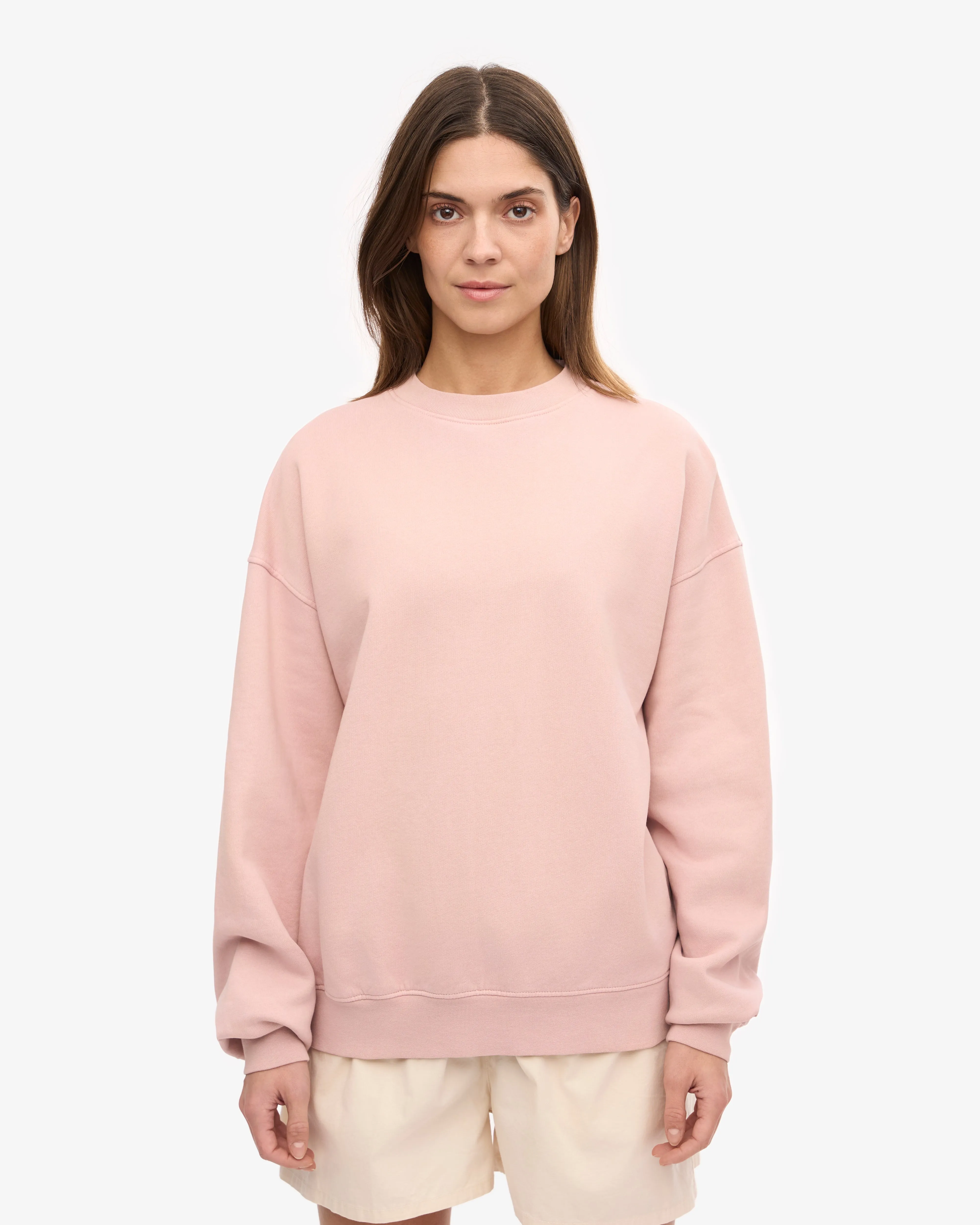 Organic Oversized Crew - Faded Pink