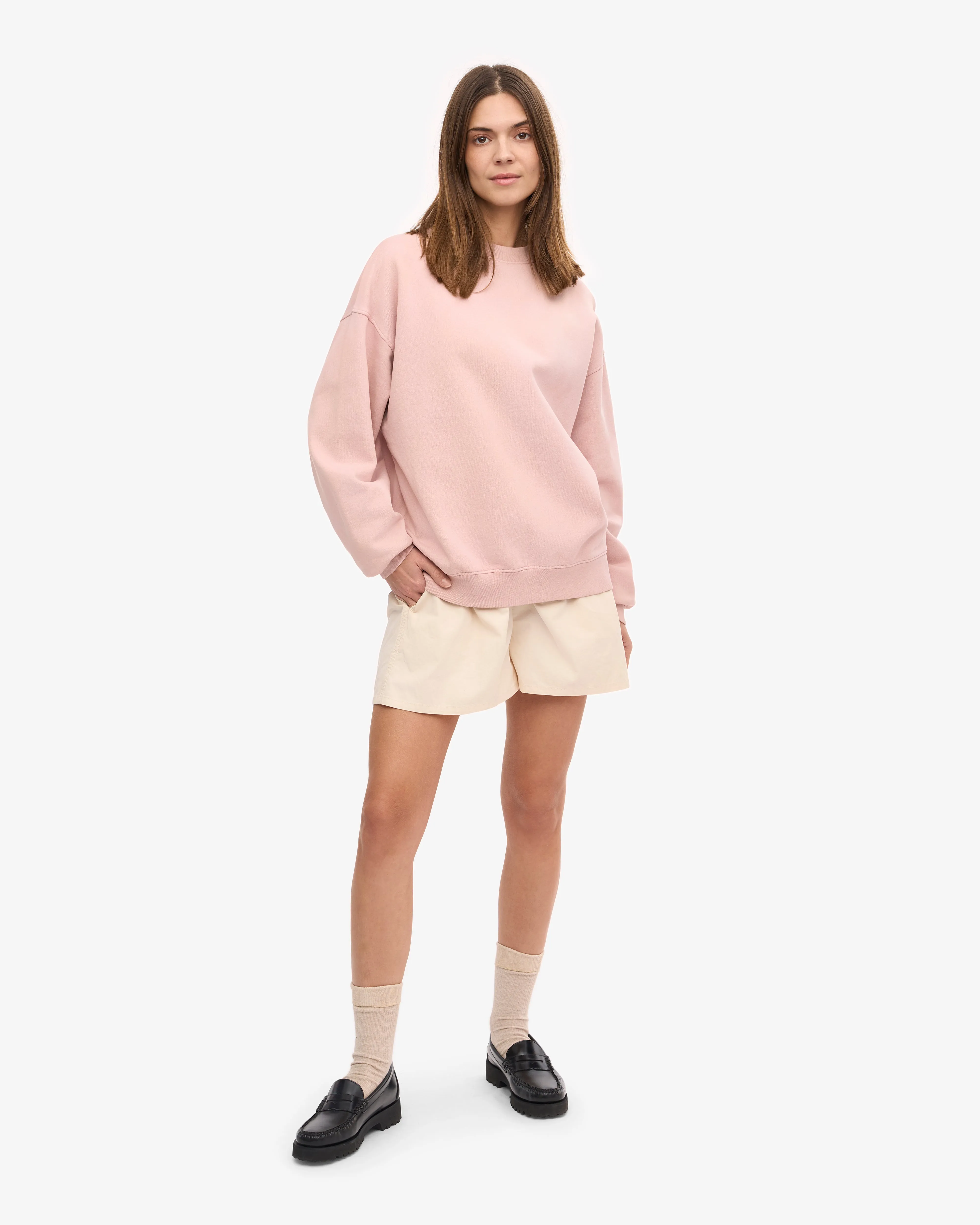 Organic Oversized Crew - Faded Pink