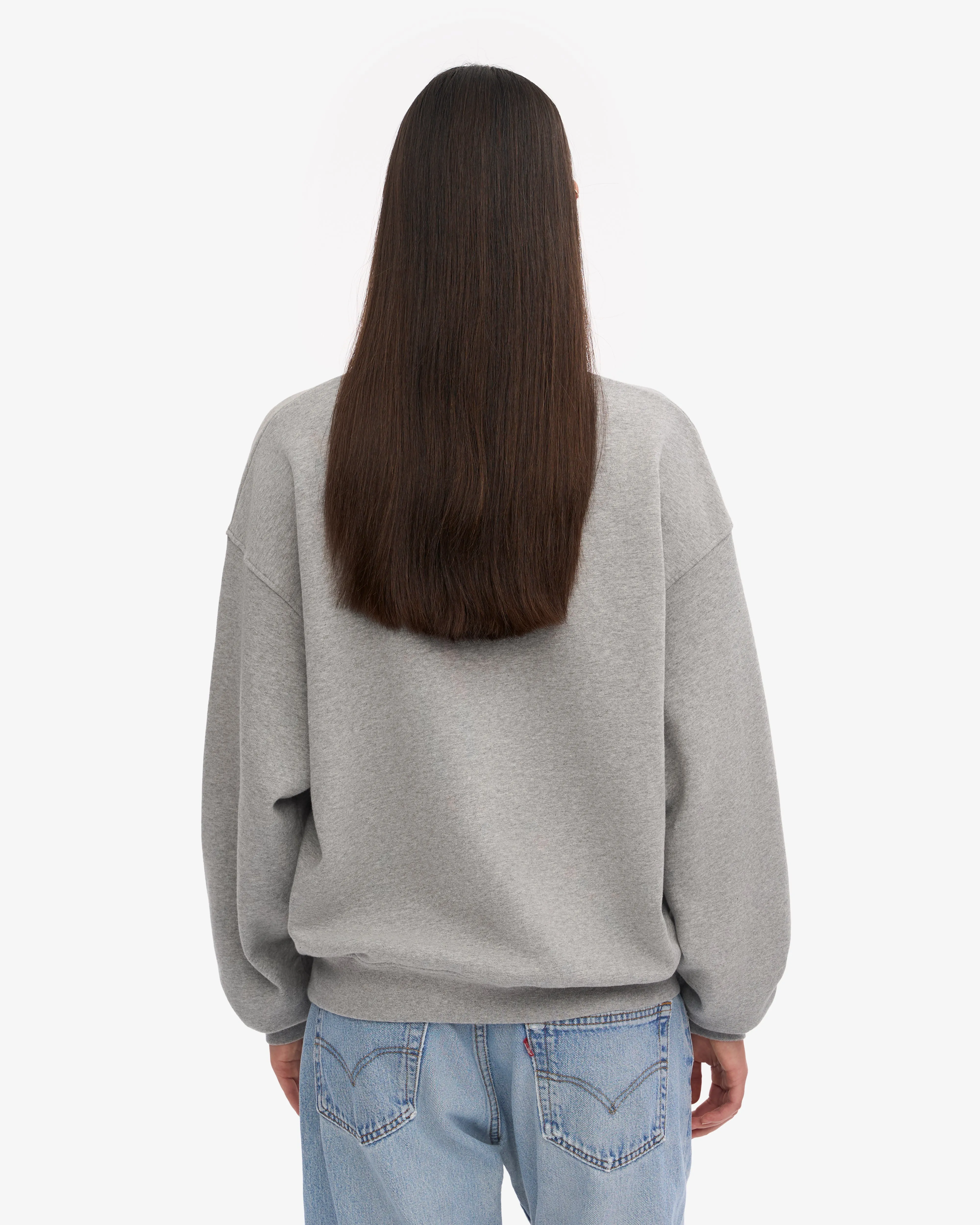 Organic Oversized Crew - Heather Grey