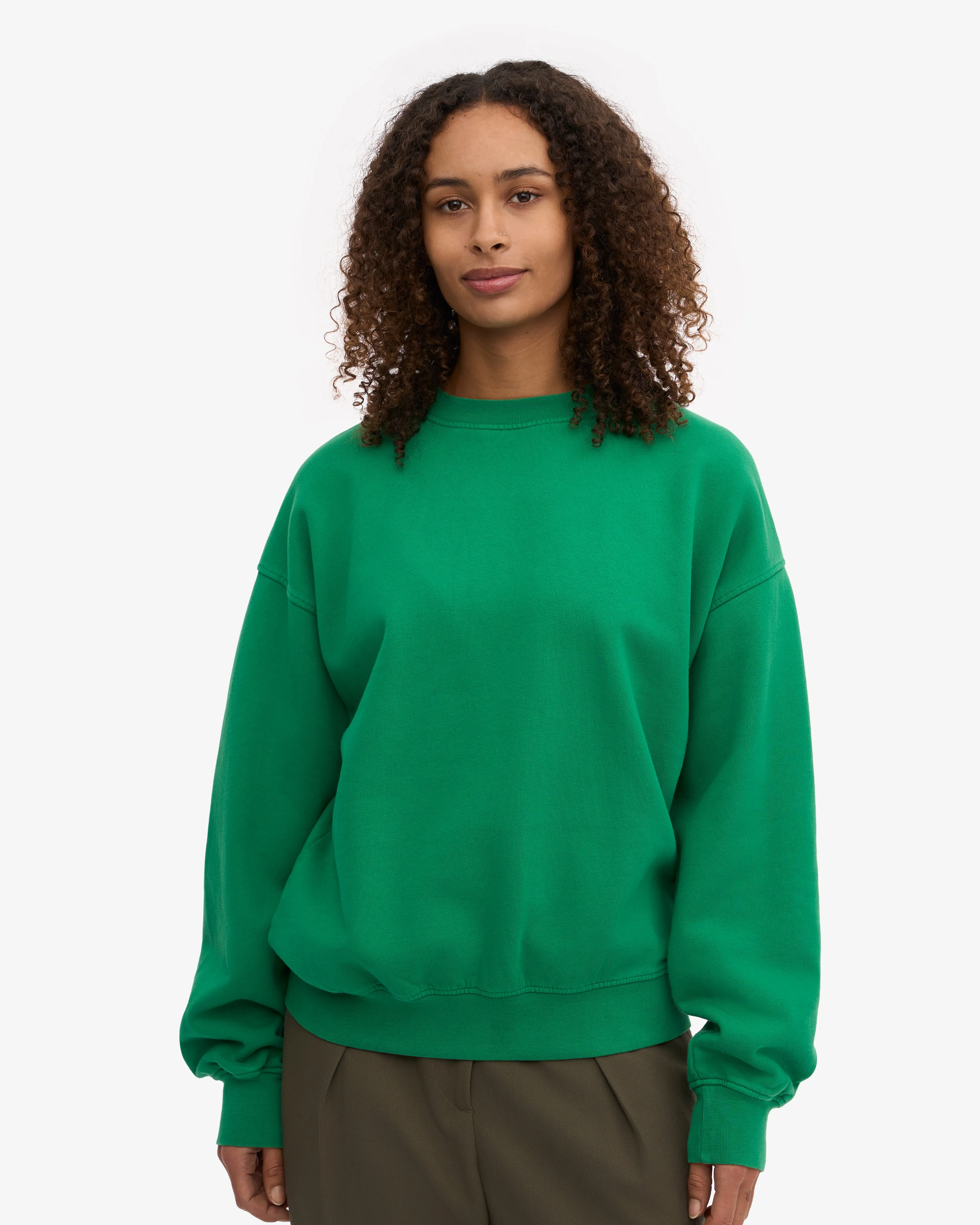 Organic Oversized Crew - Kelly Green