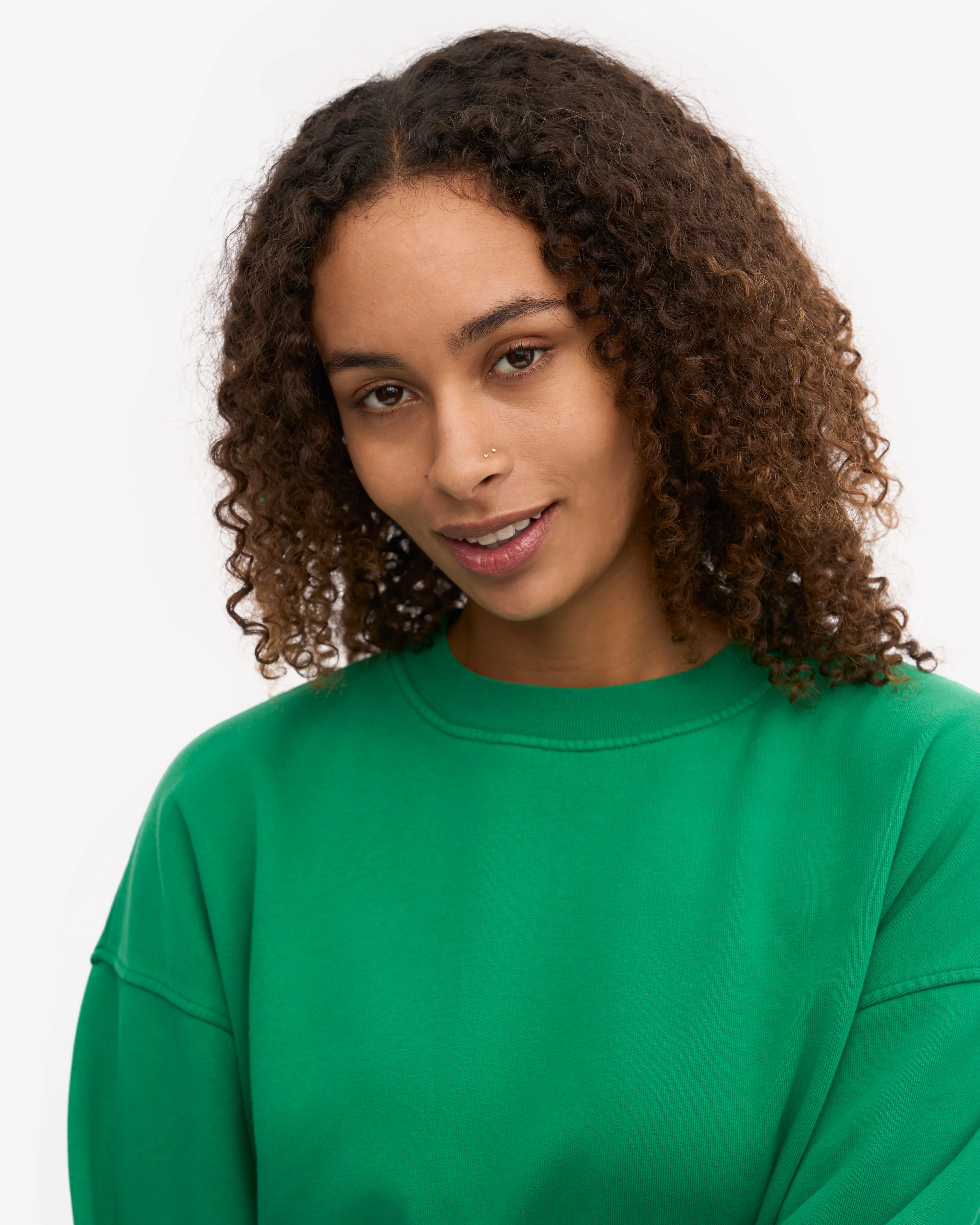 Organic Oversized Crew - Kelly Green