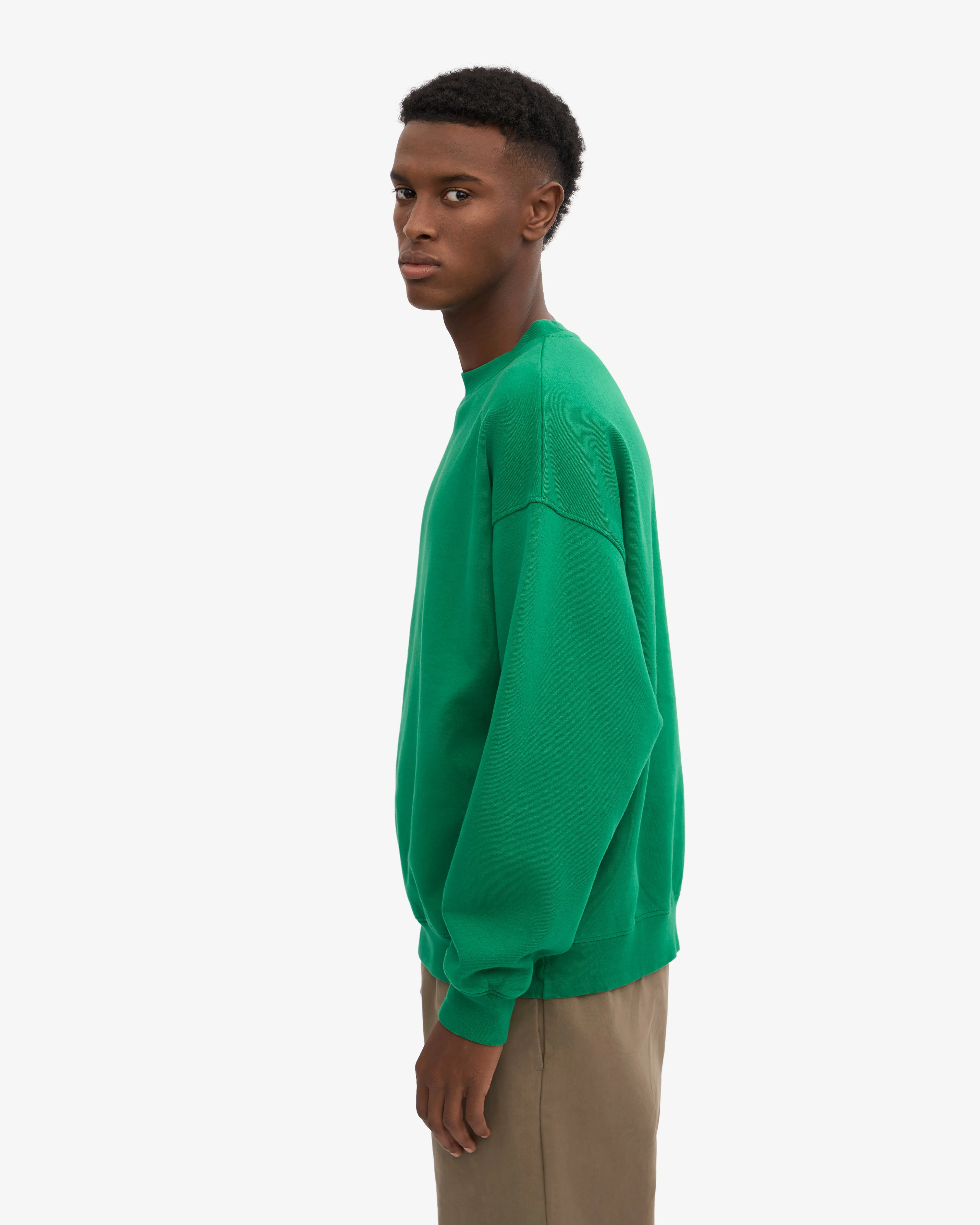 Organic Oversized Crew - Kelly Green