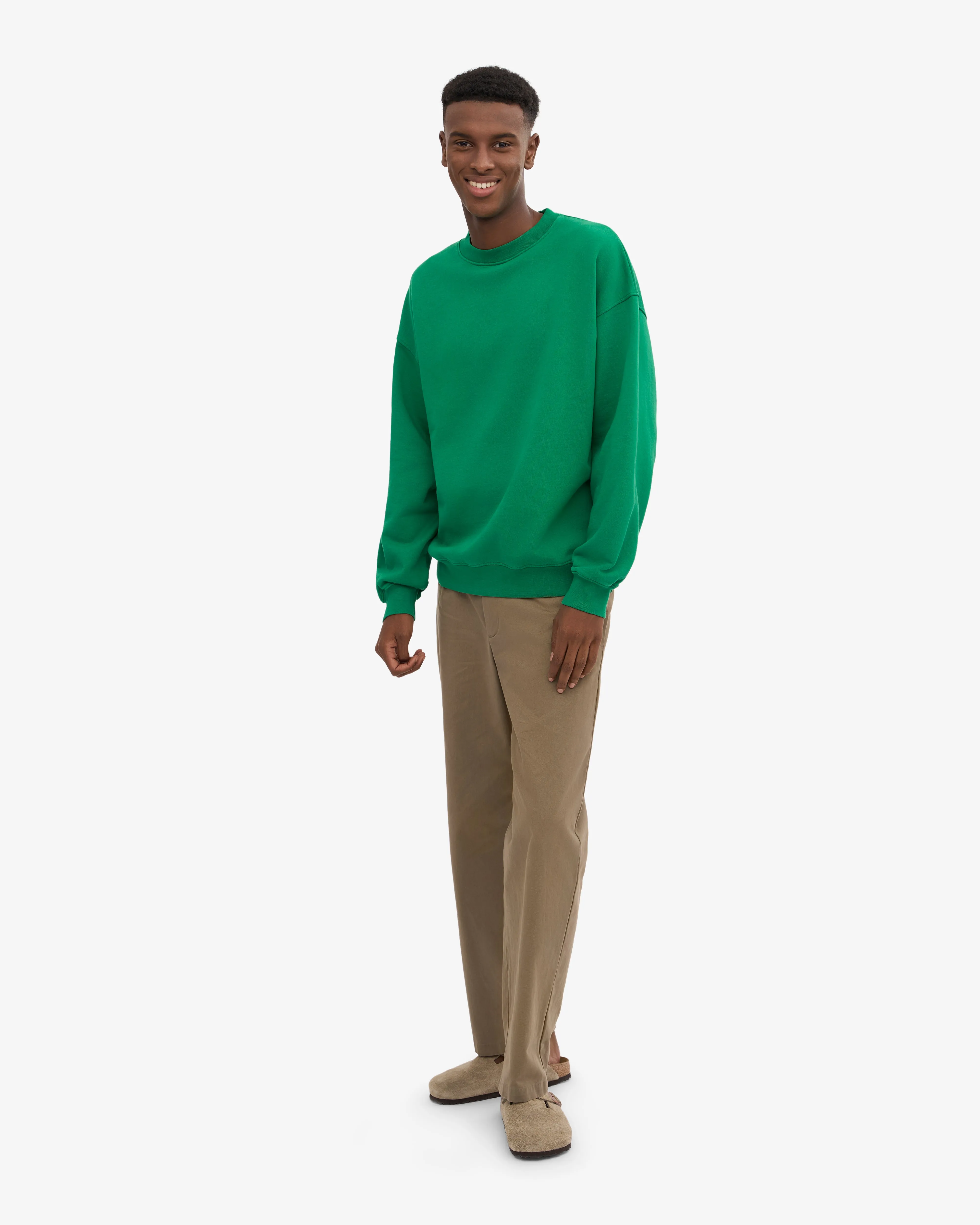 Organic Oversized Crew - Kelly Green