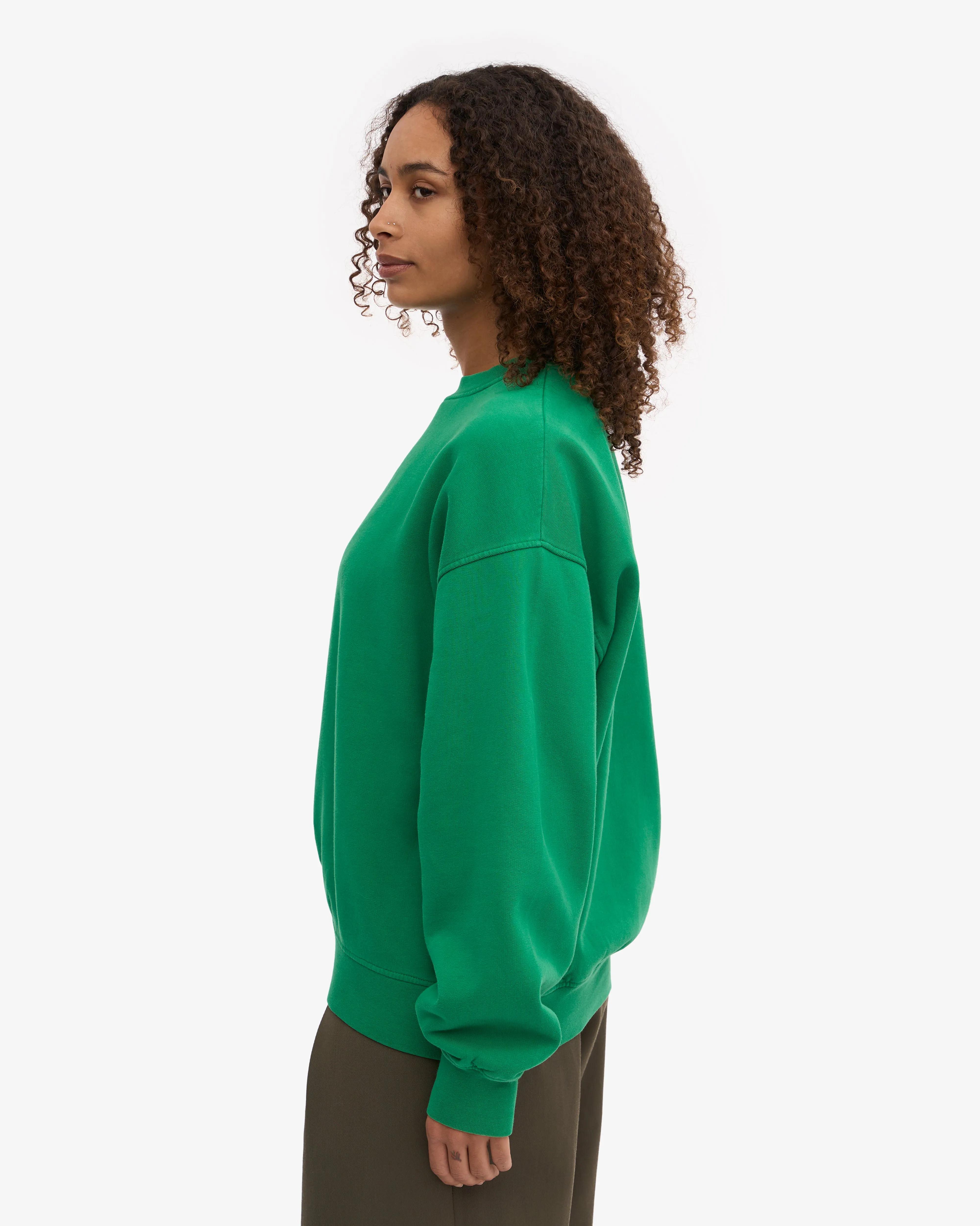 Organic Oversized Crew - Kelly Green