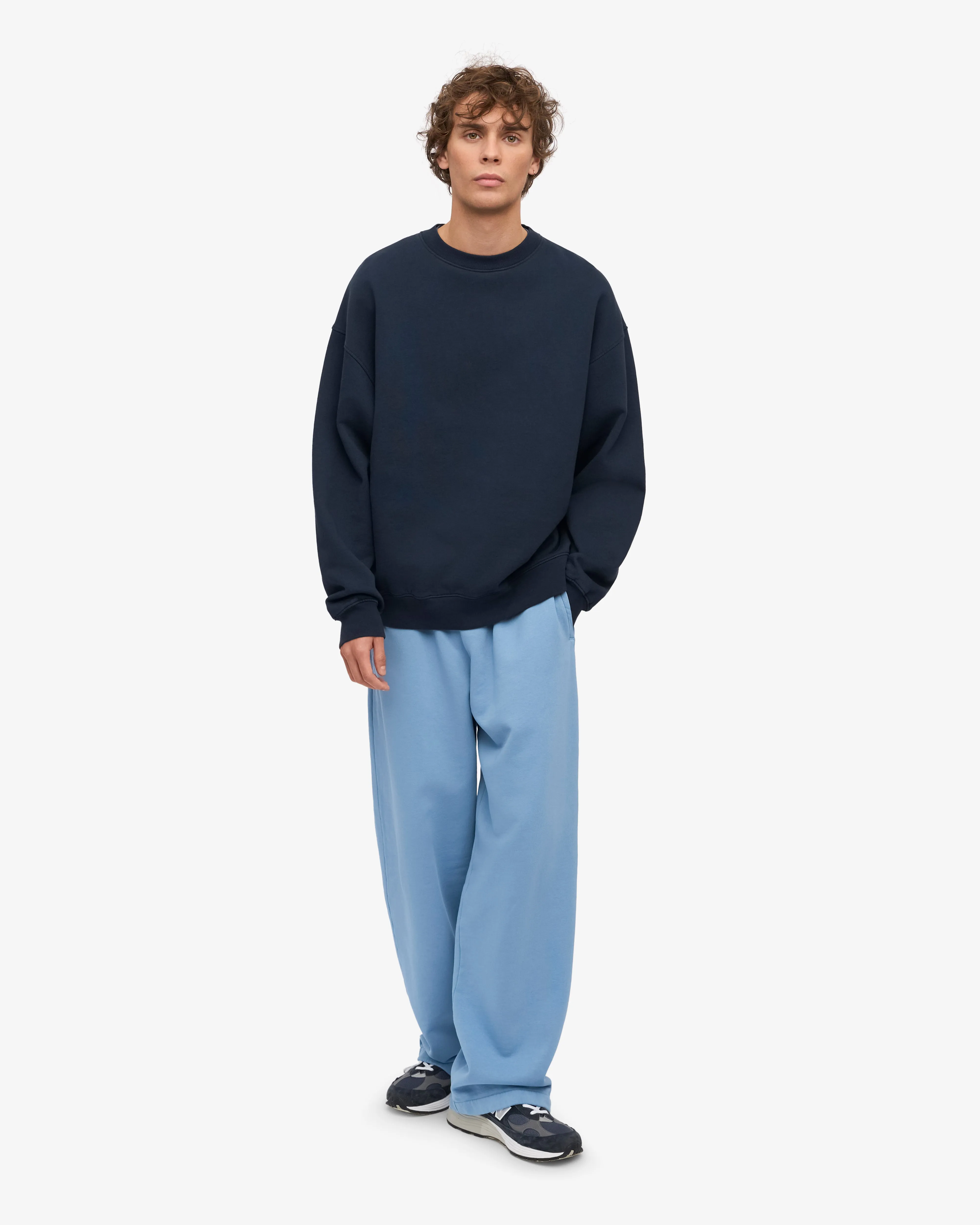 Organic Oversized Crew - Navy Blue
