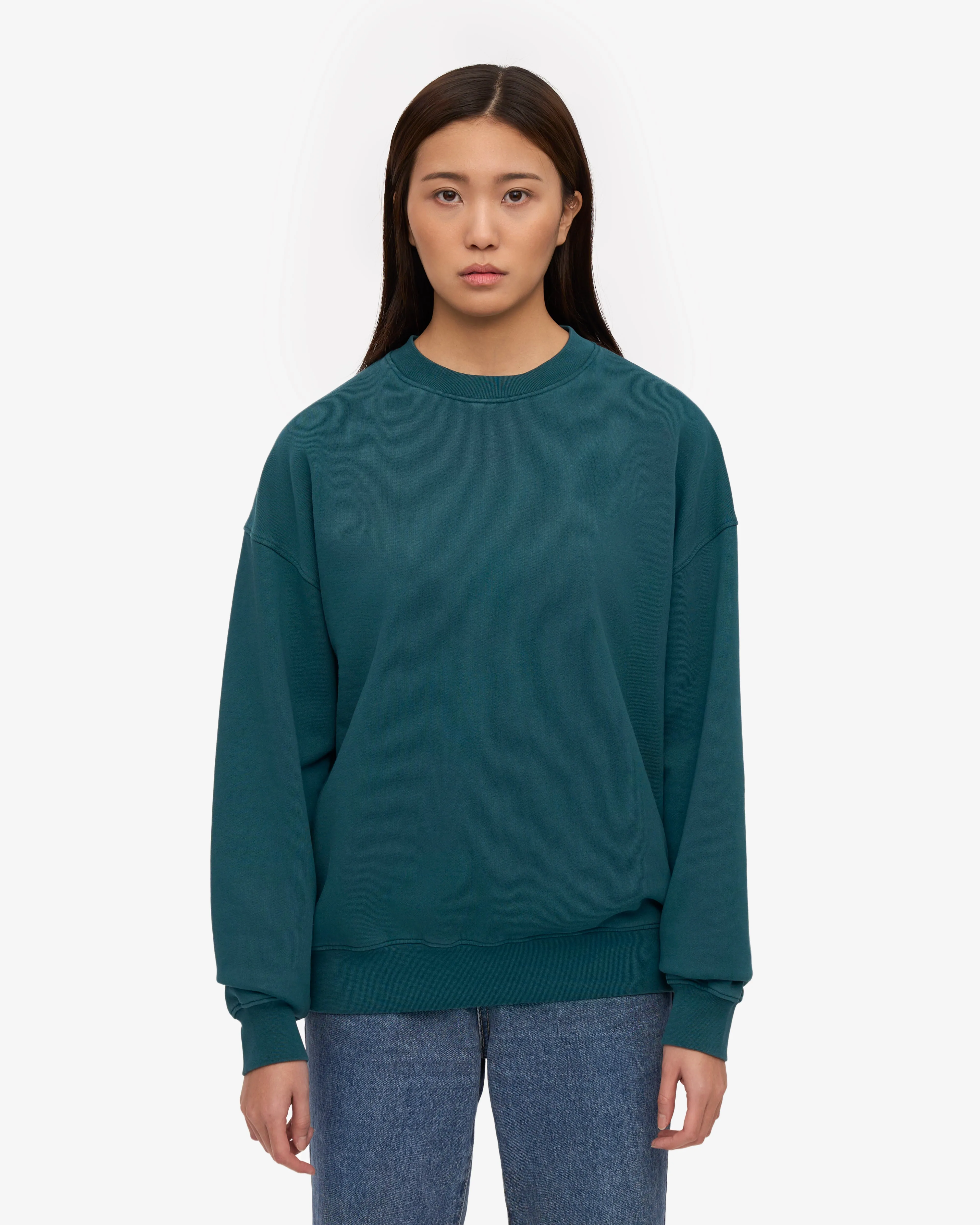 Organic Oversized Crew - Ocean Green