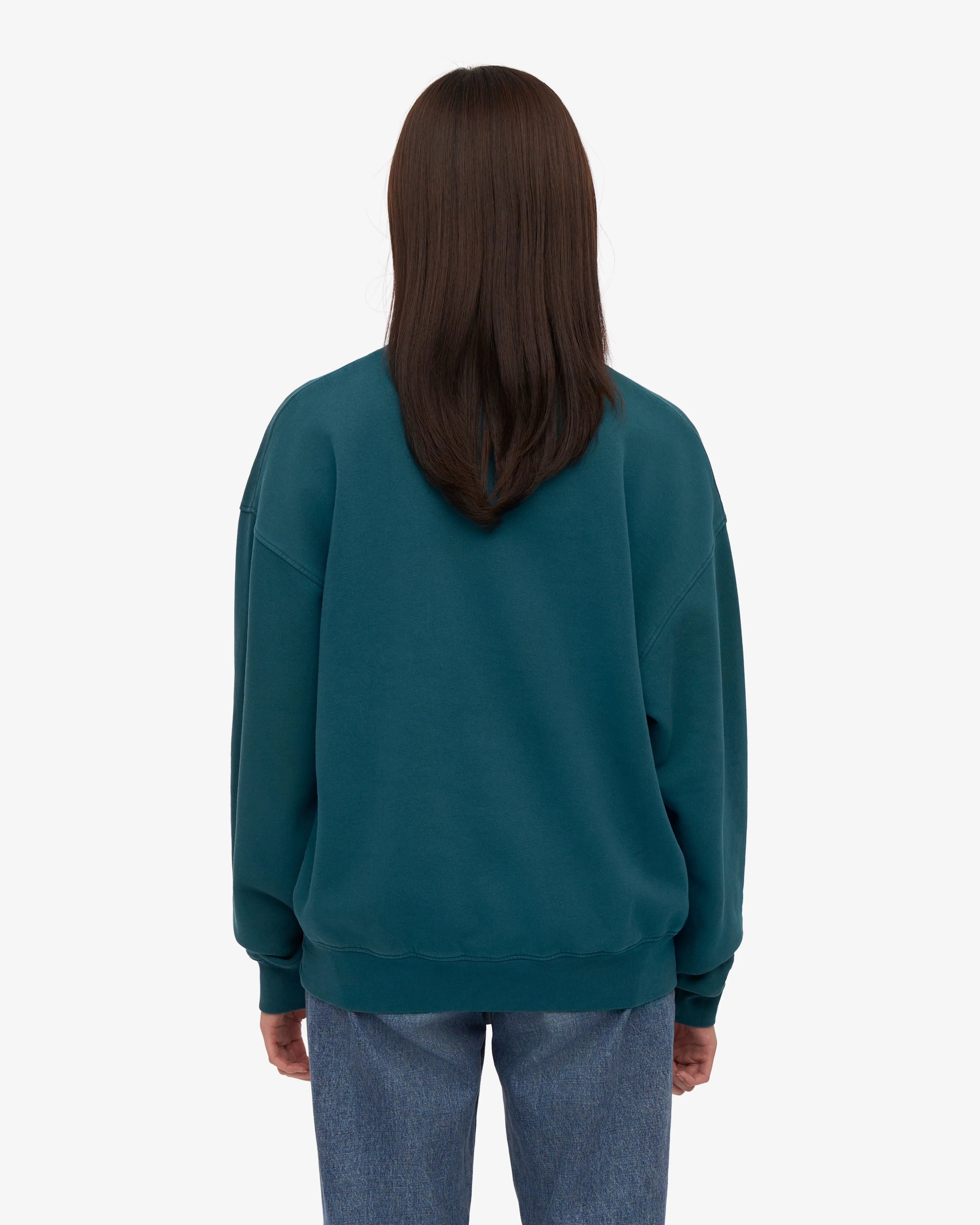 Organic Oversized Crew - Ocean Green
