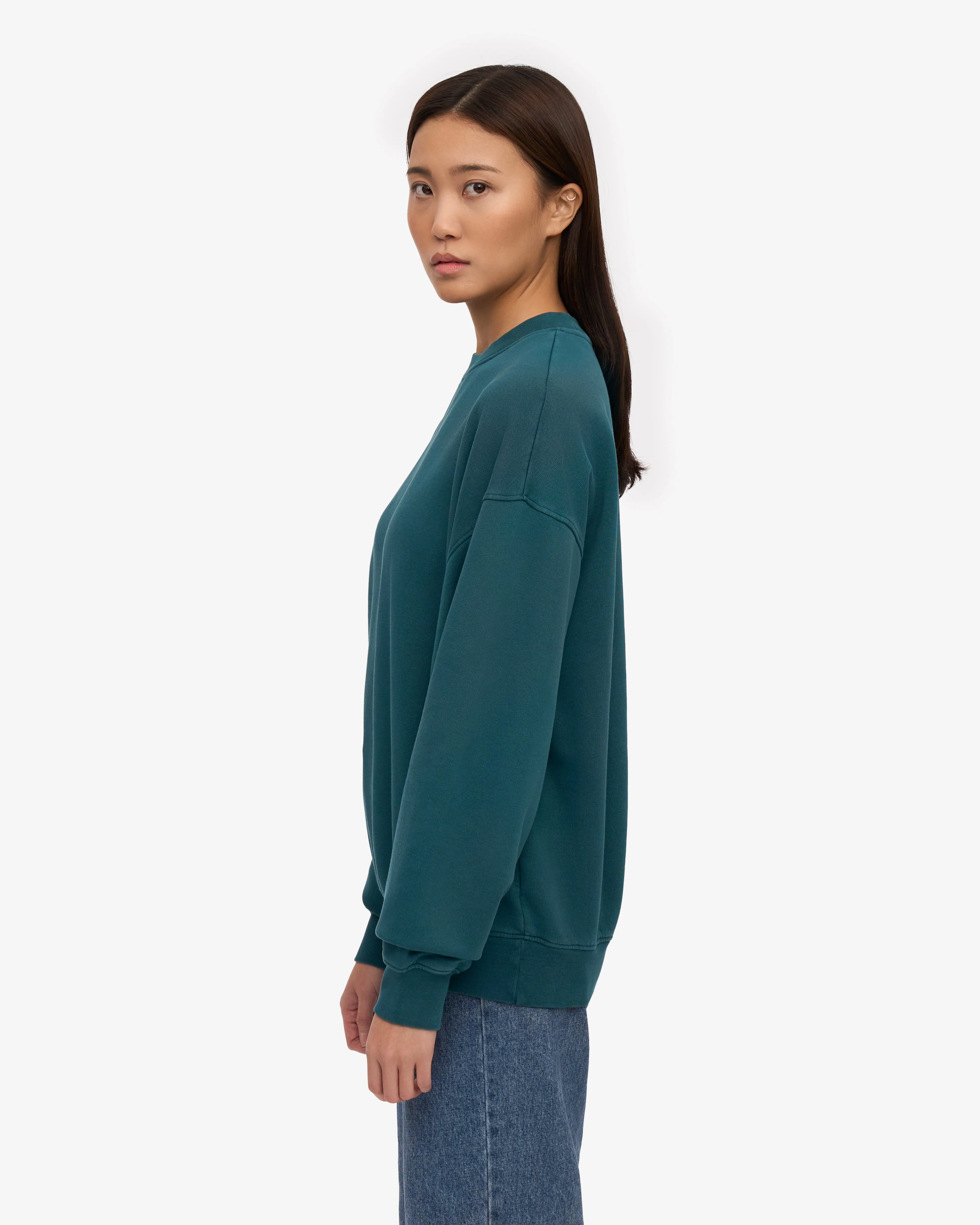 Organic Oversized Crew - Ocean Green