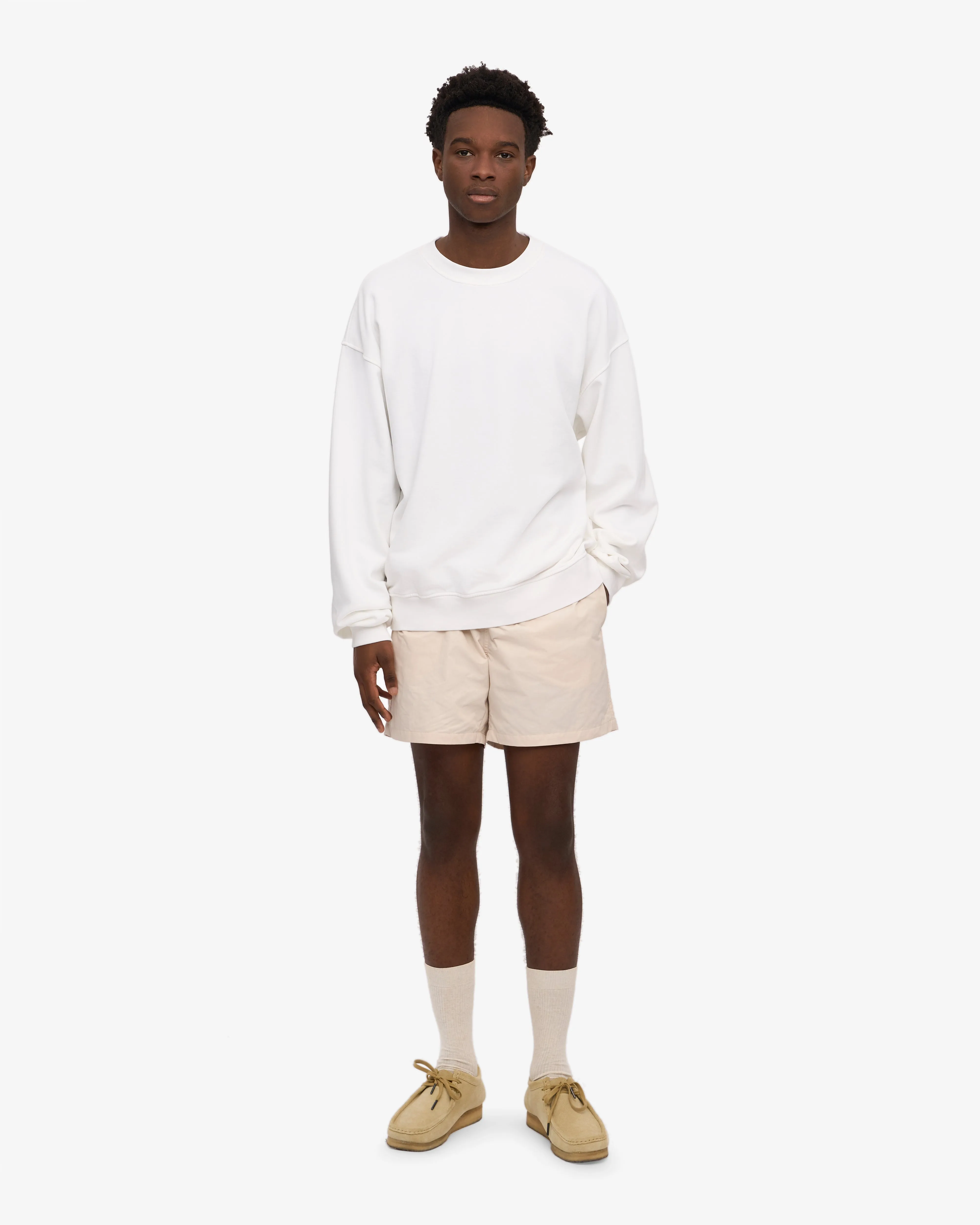 Organic Oversized Crew - Optical White