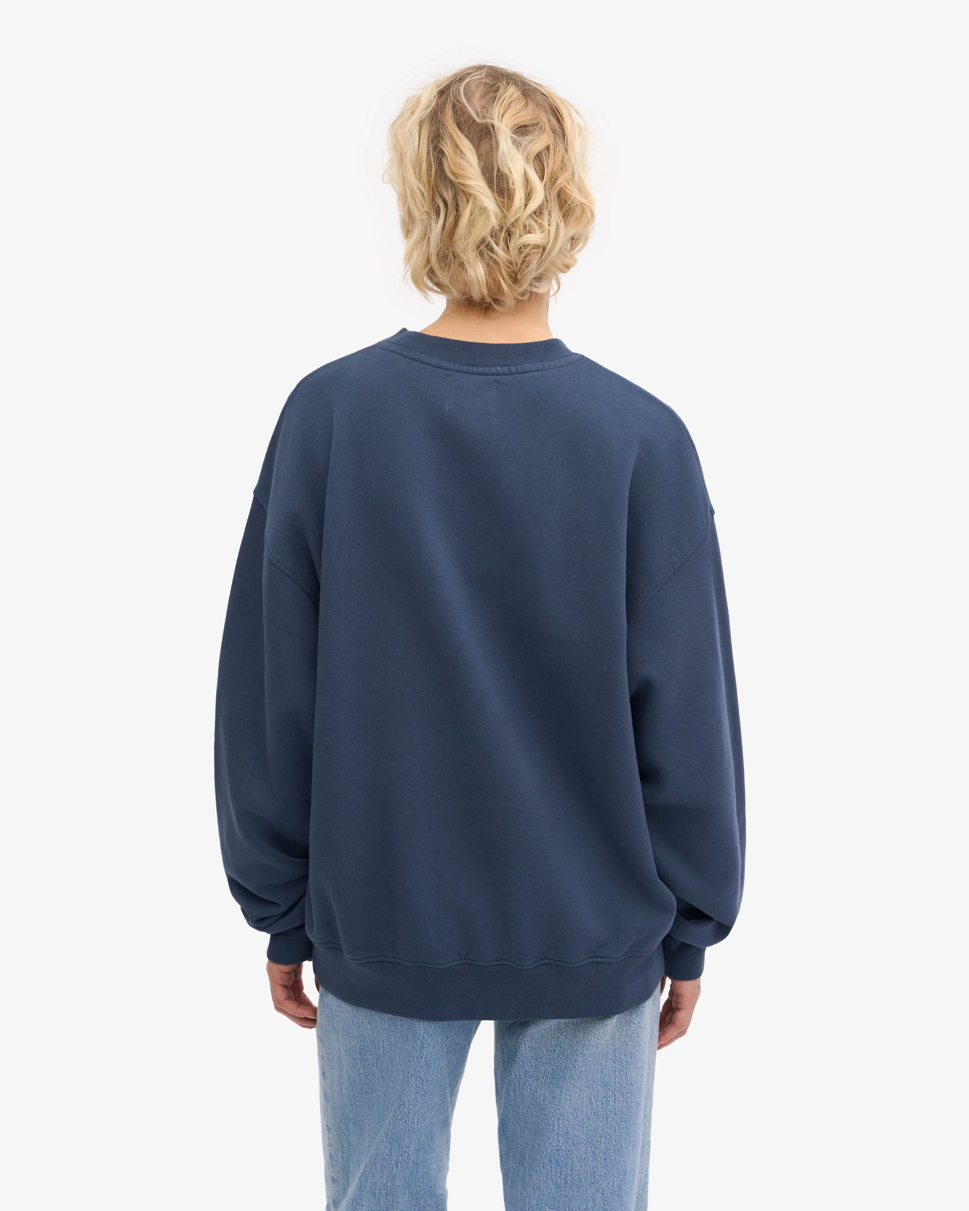Organic Oversized Crew - Petrol Blue