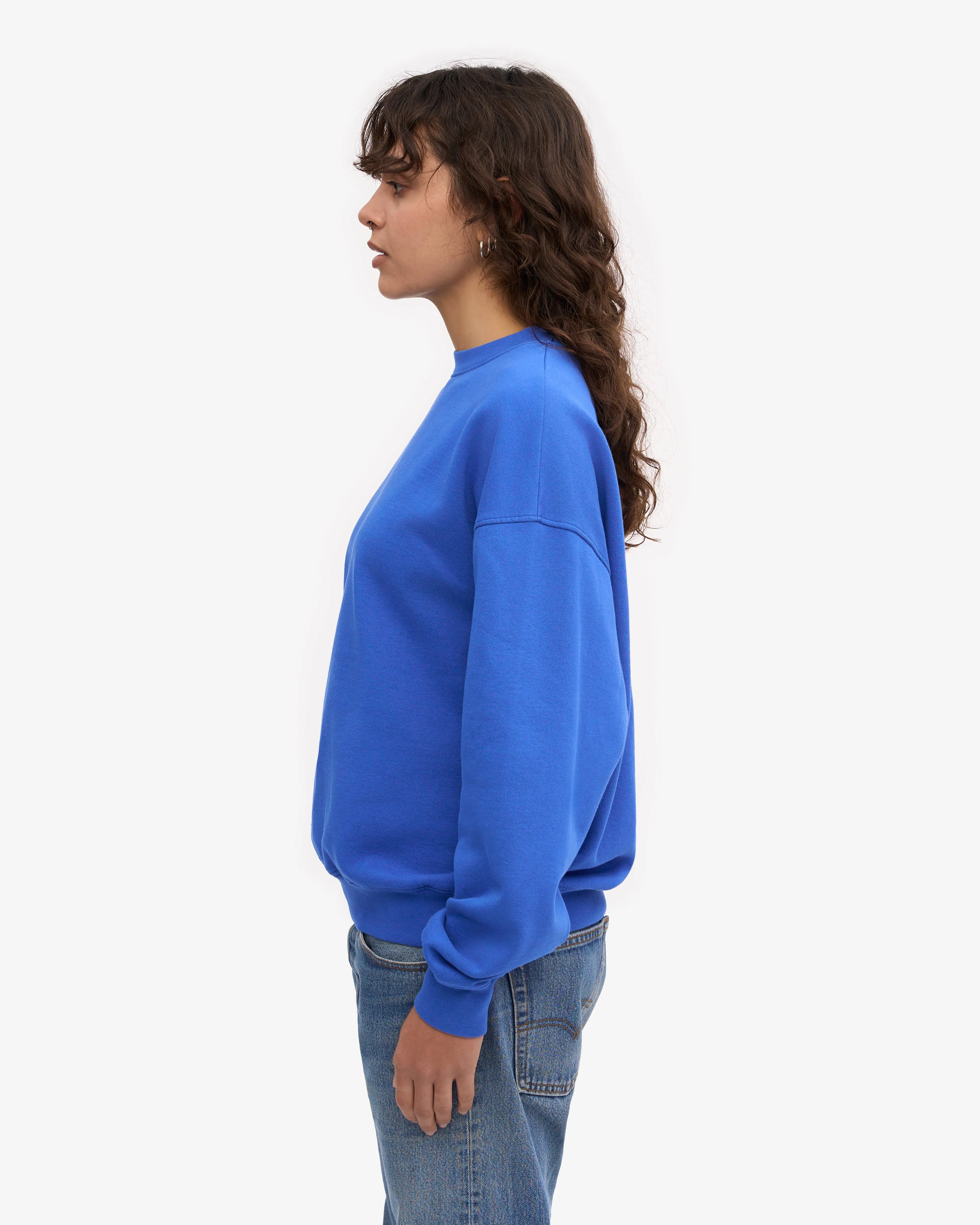 Organic Oversized Crew - Sapphire Blue
