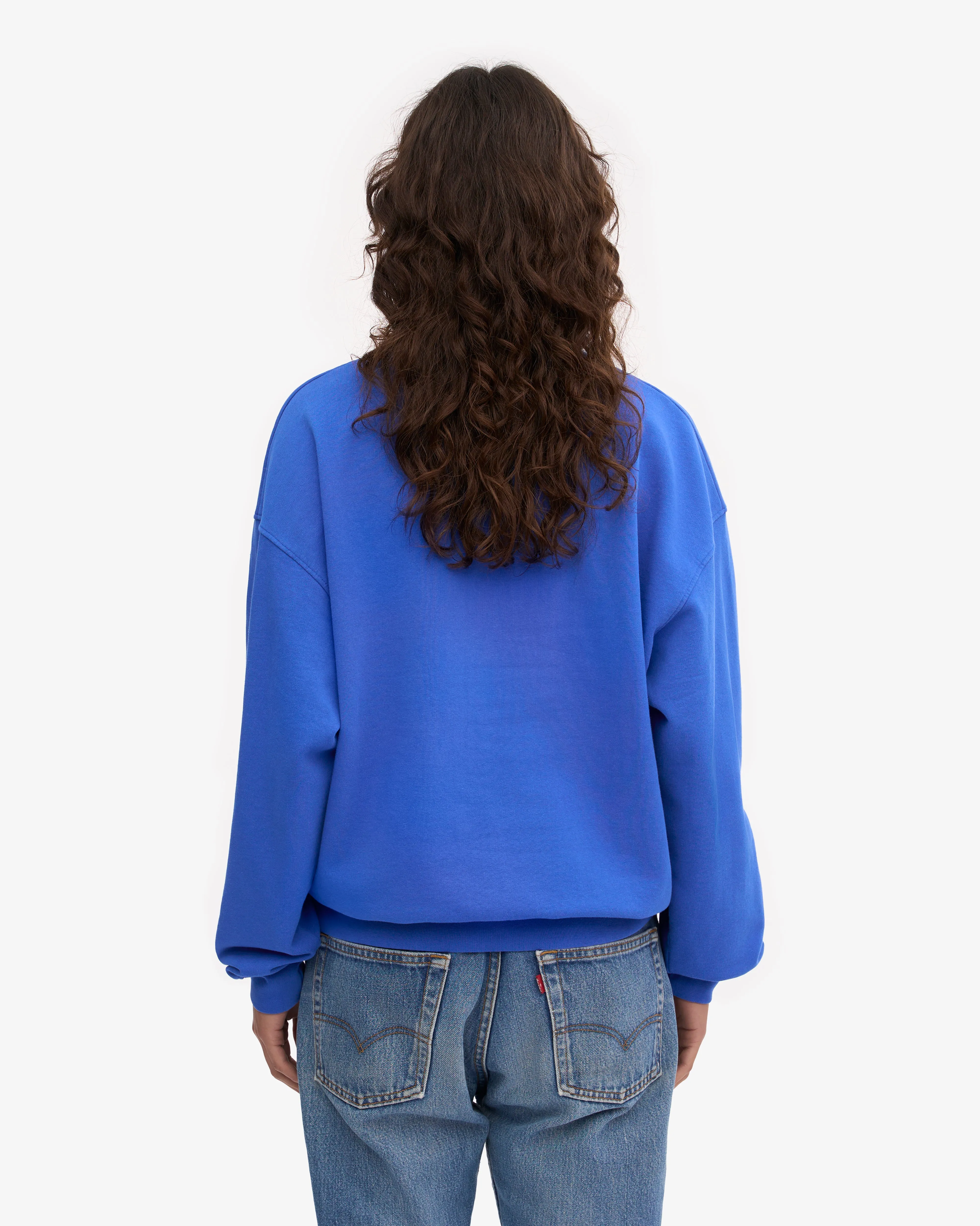 Organic Oversized Crew - Sapphire Blue