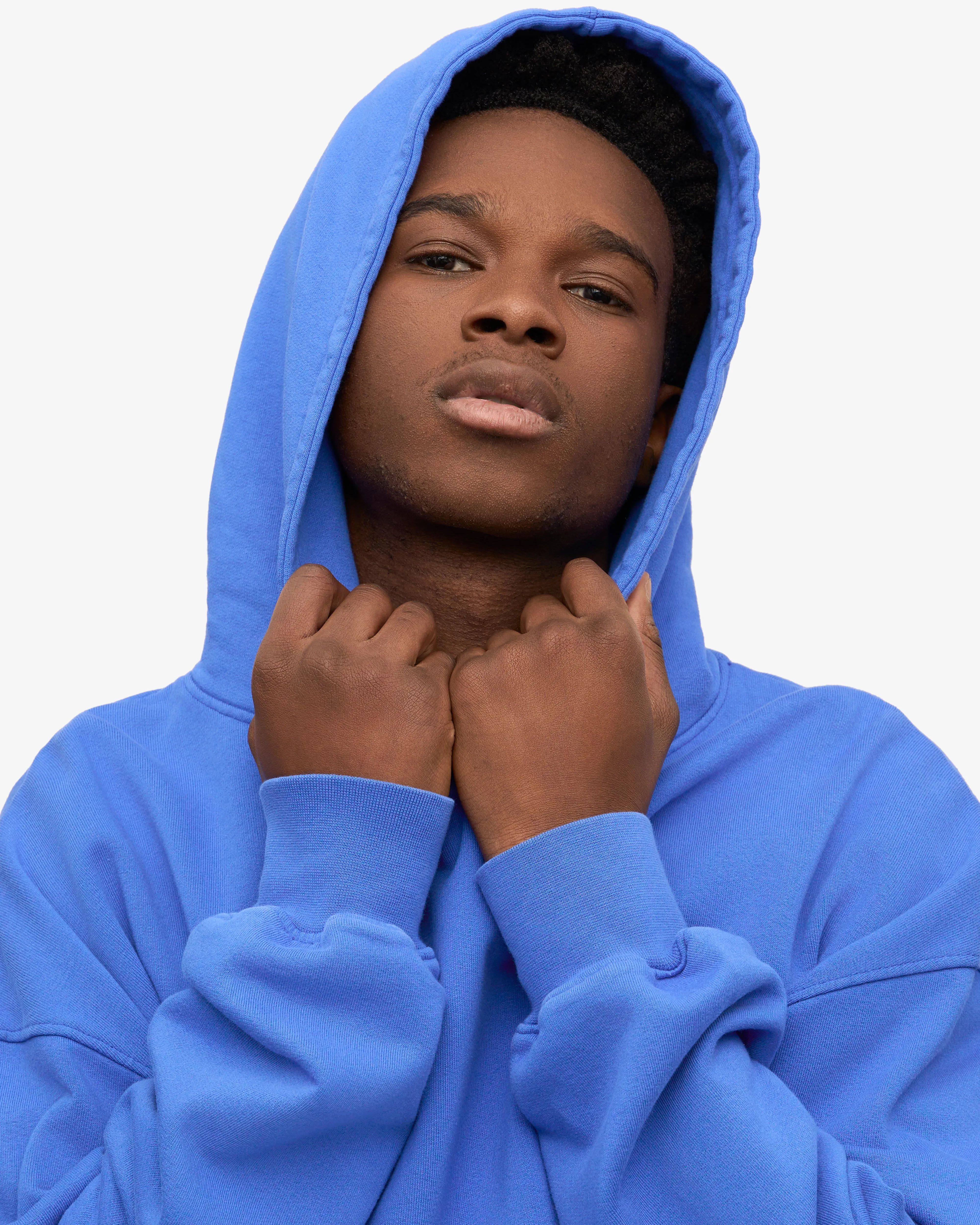 Organic Oversized Hood - Sapphire Blue