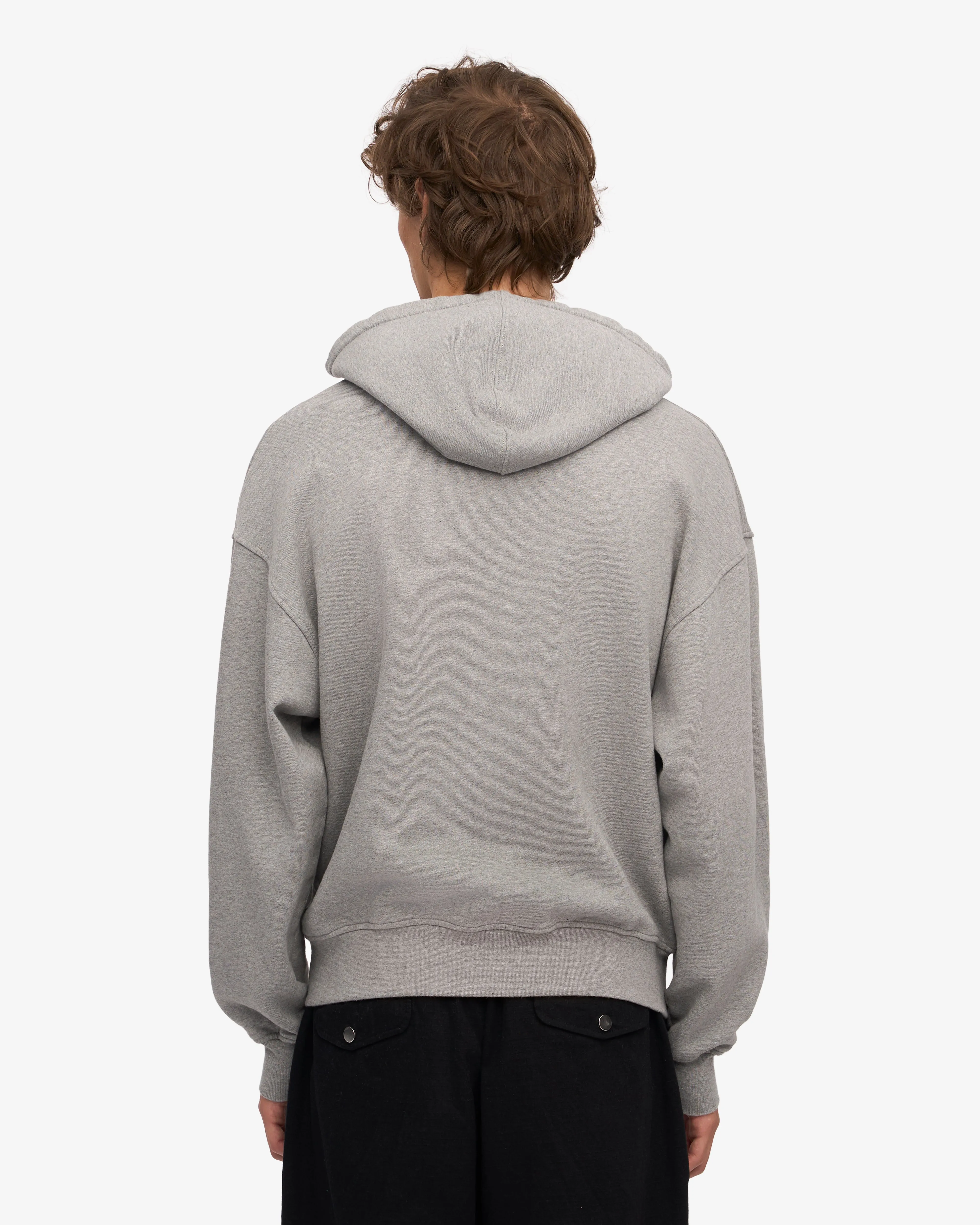 Organic Oversized Zip Hood - Ivory White
