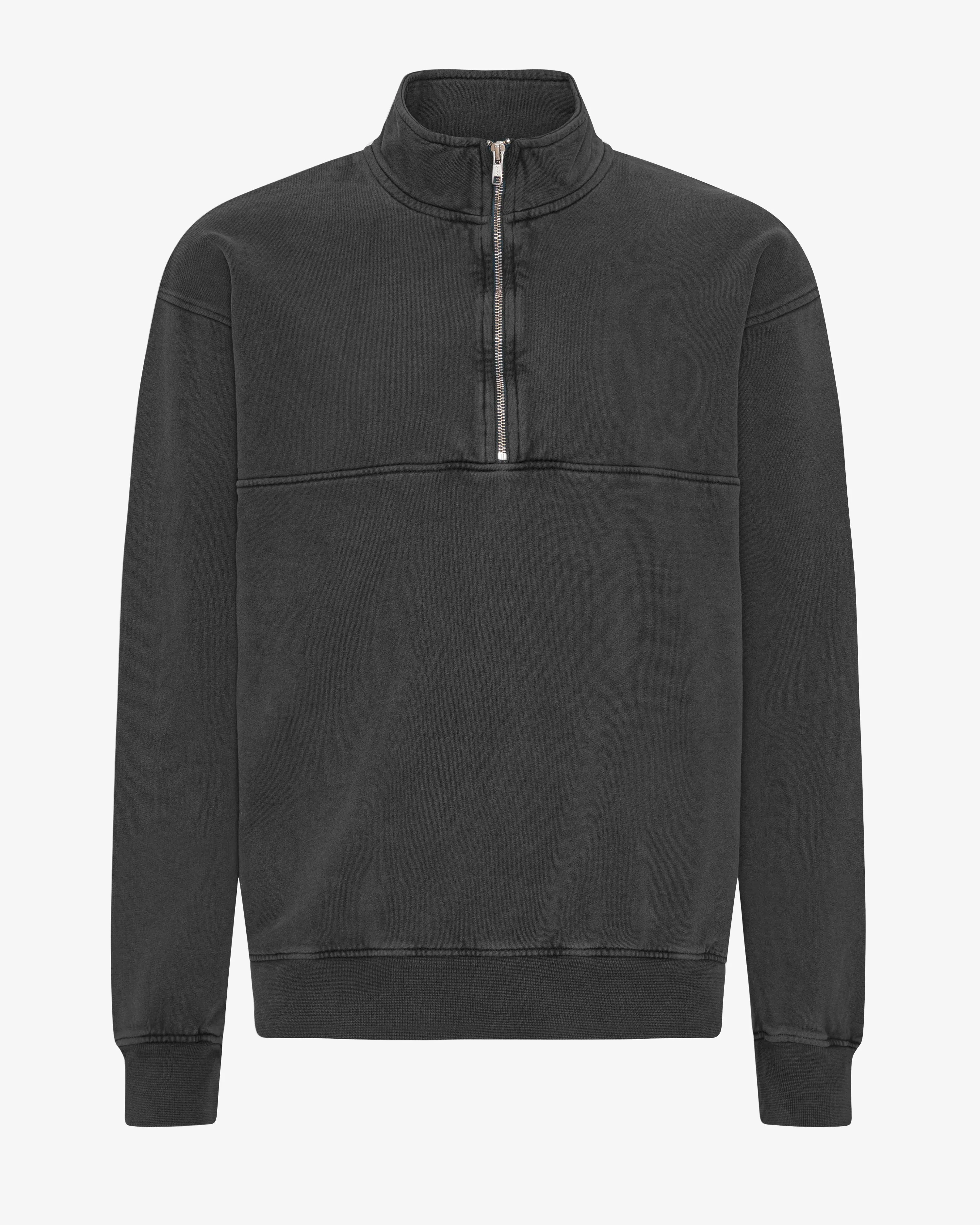 Organic Quarter Zip - Faded Black