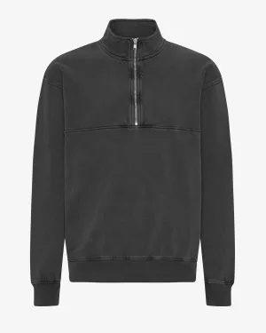 Organic Quarter Zip - Faded Black