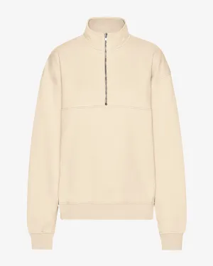 Organic Quarter Zip - Ivory White