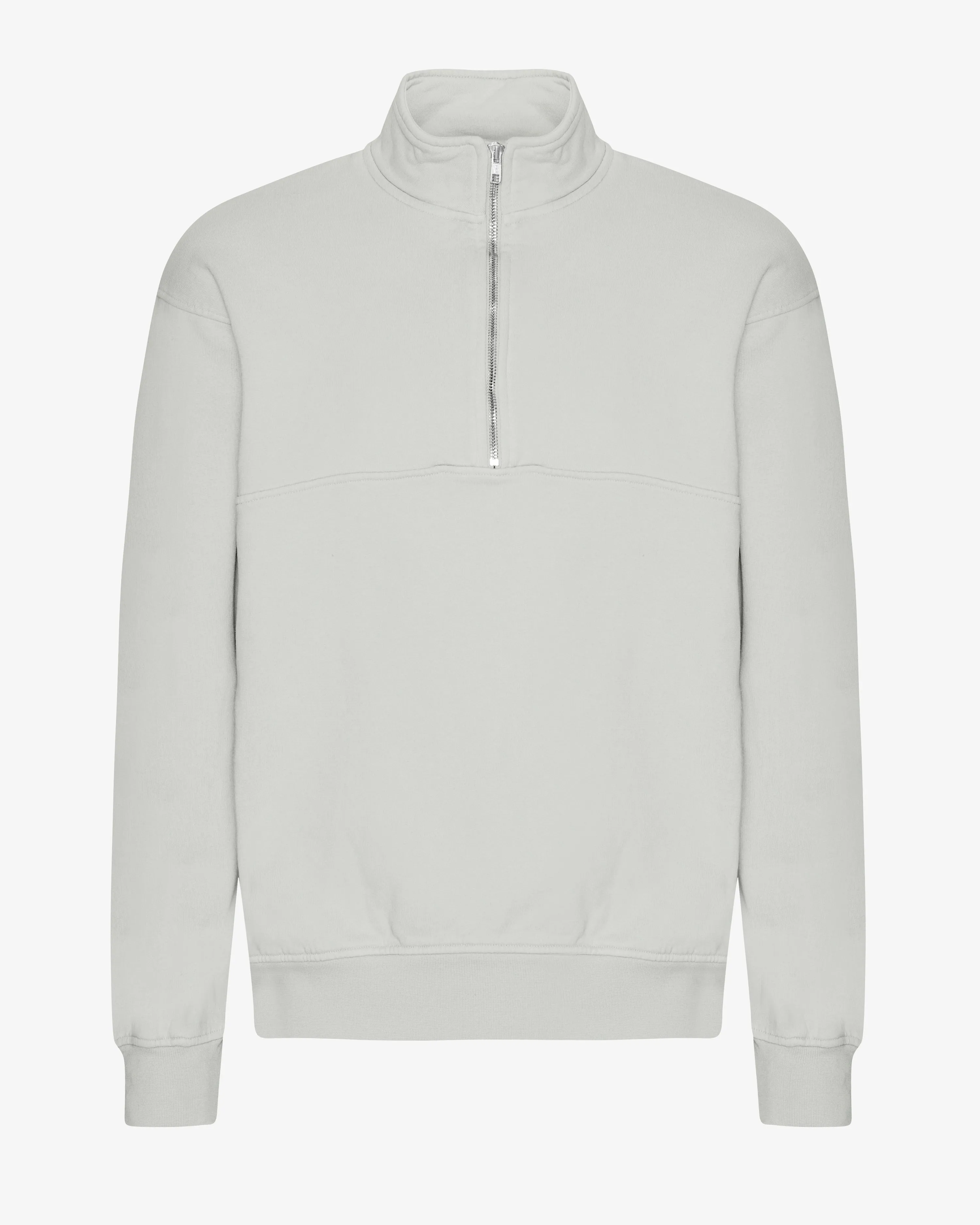 Organic Quarter Zip - Limestone Grey